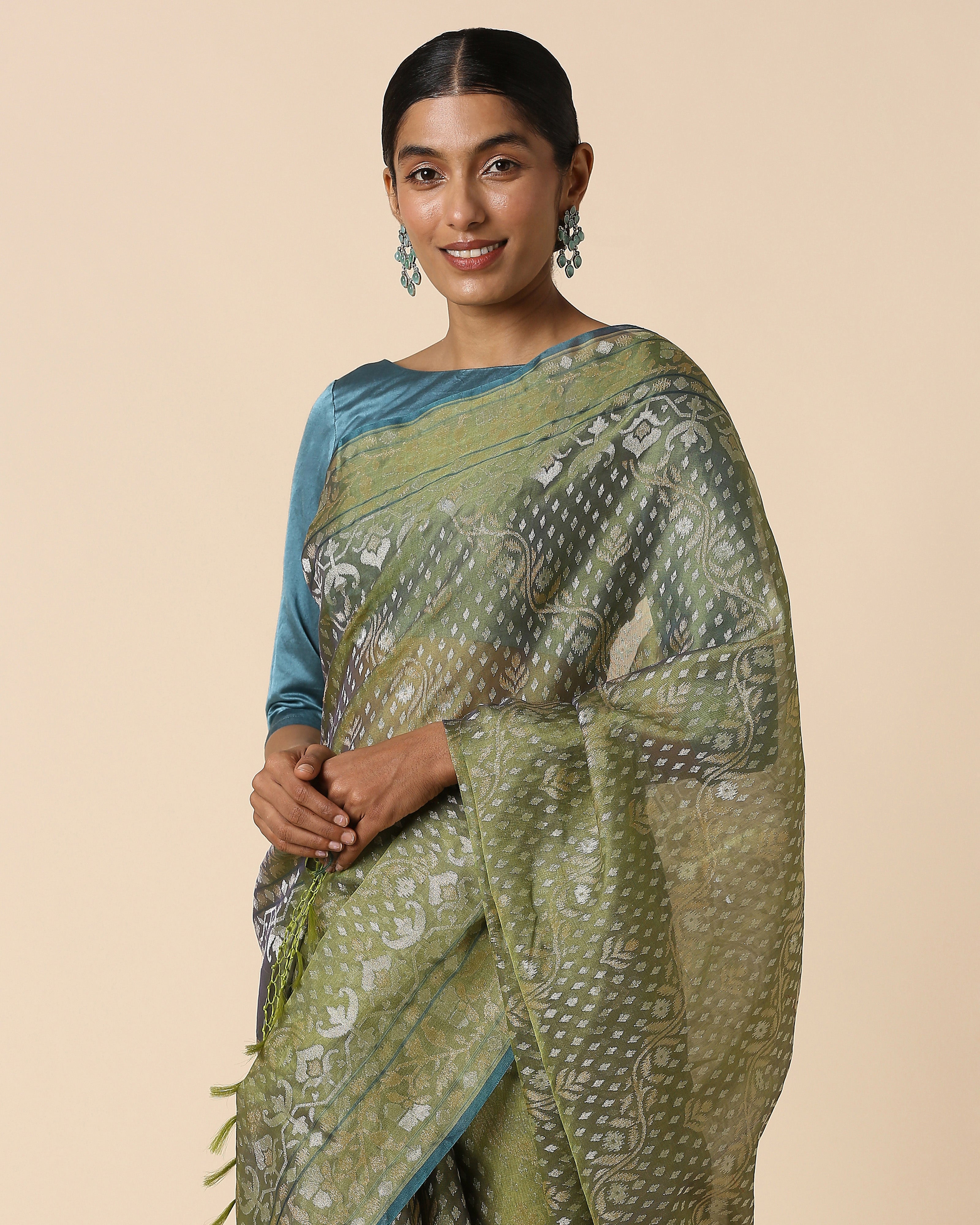 Amiili Banarasi Jamdani Silk Cotton Saree