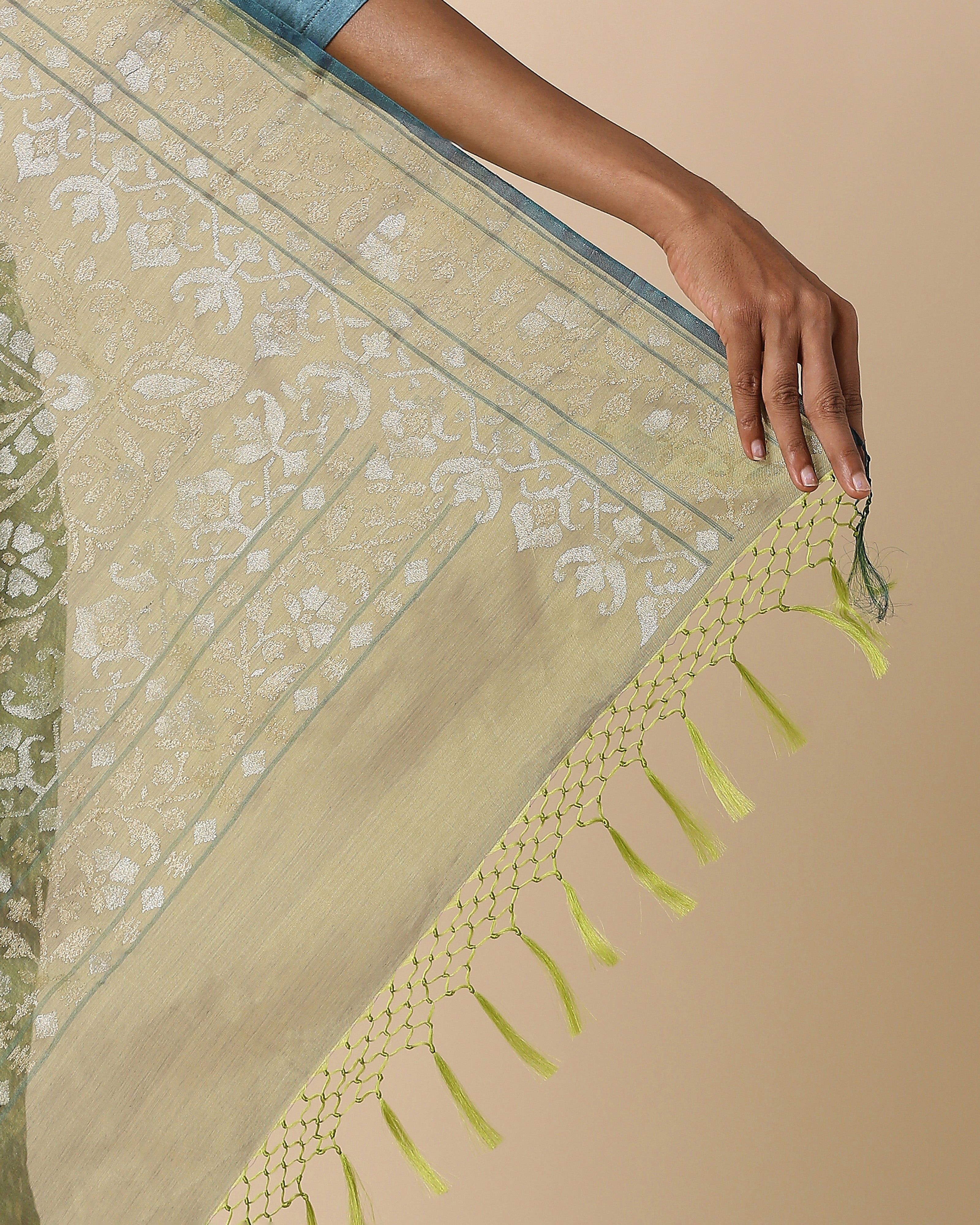 Amiili Banarasi Jamdani Silk Cotton Saree