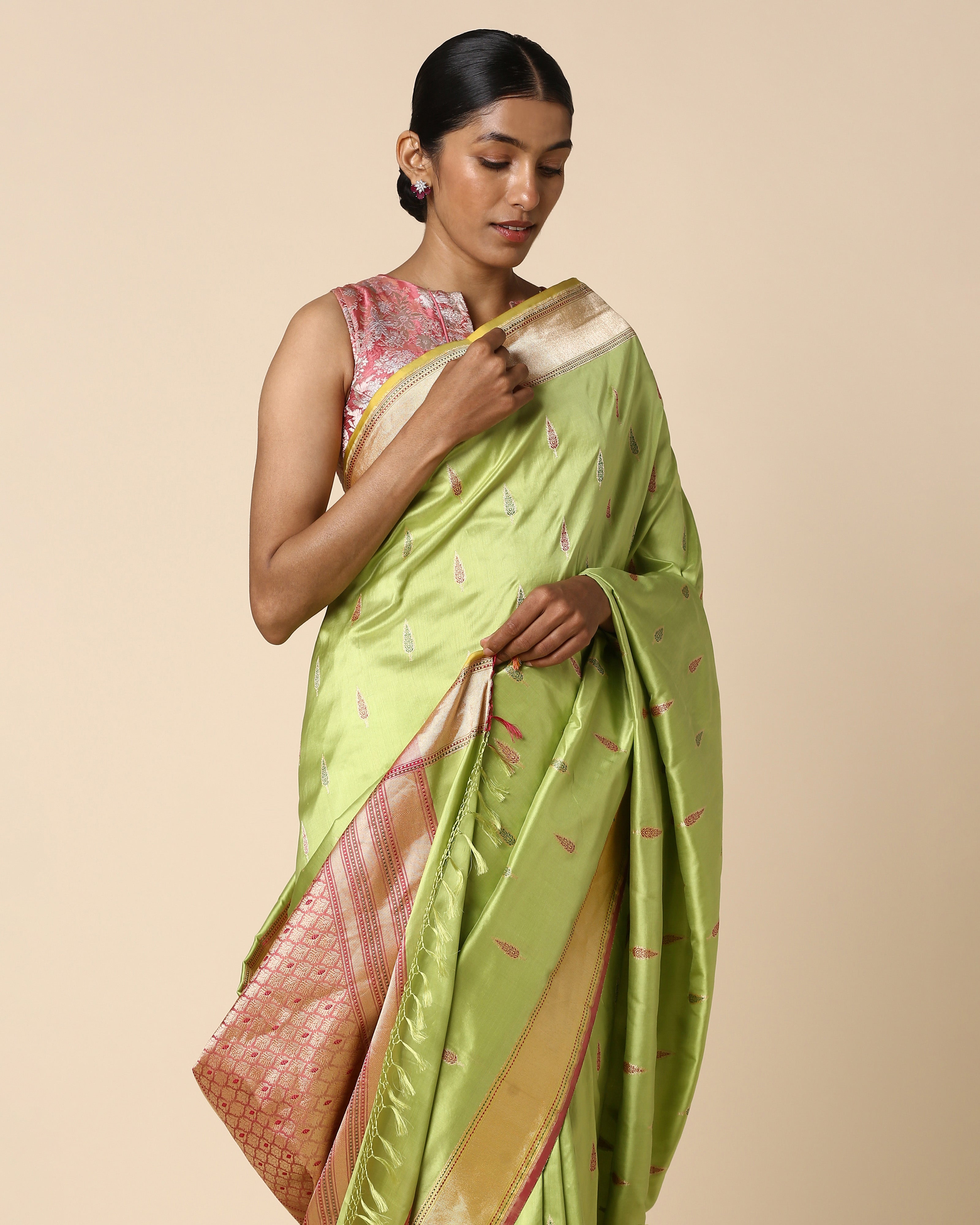 Triviaa Banarasi Kadwa Silk Saree