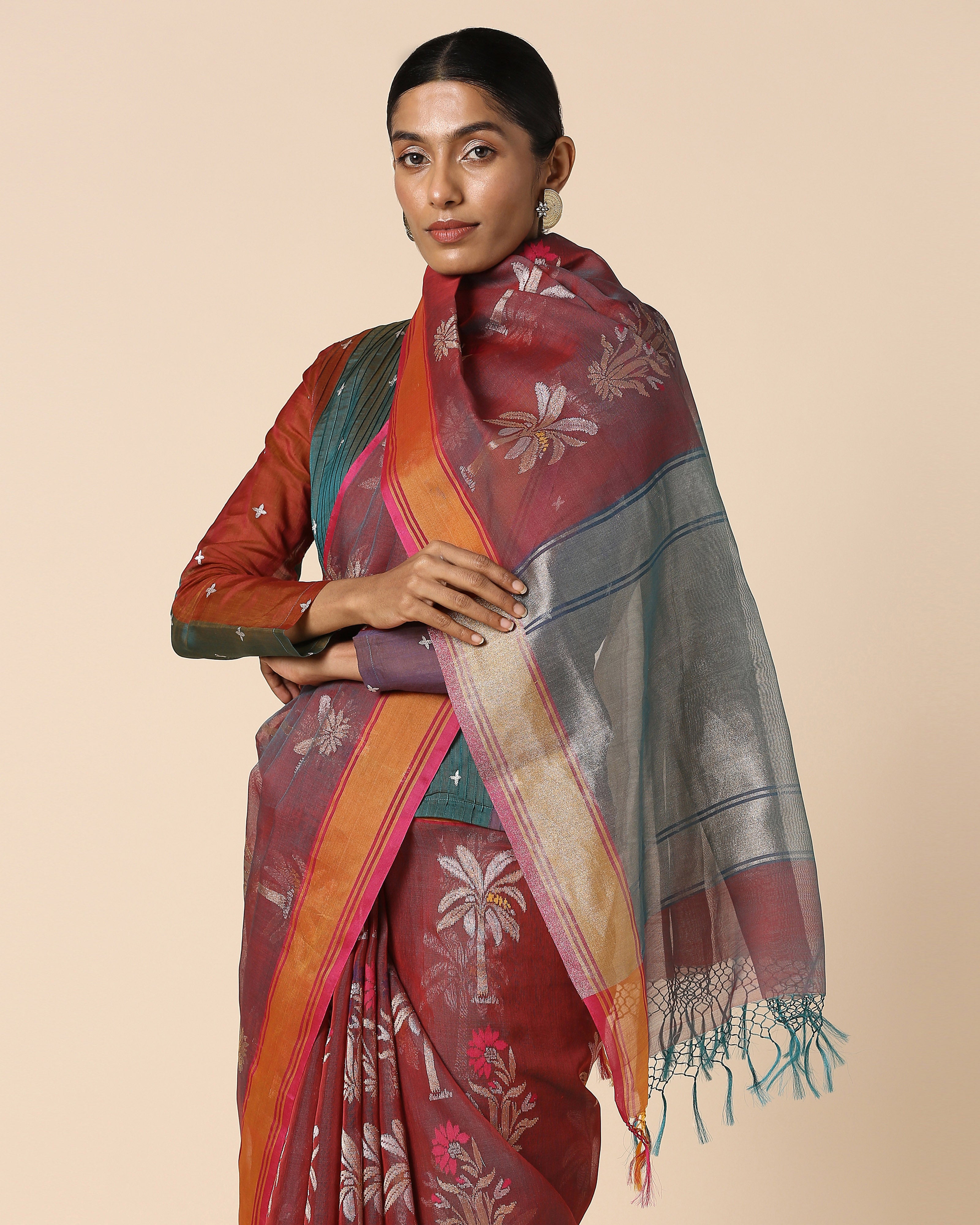 Reeha Banarasi Jamdani Silk Cotton Saree