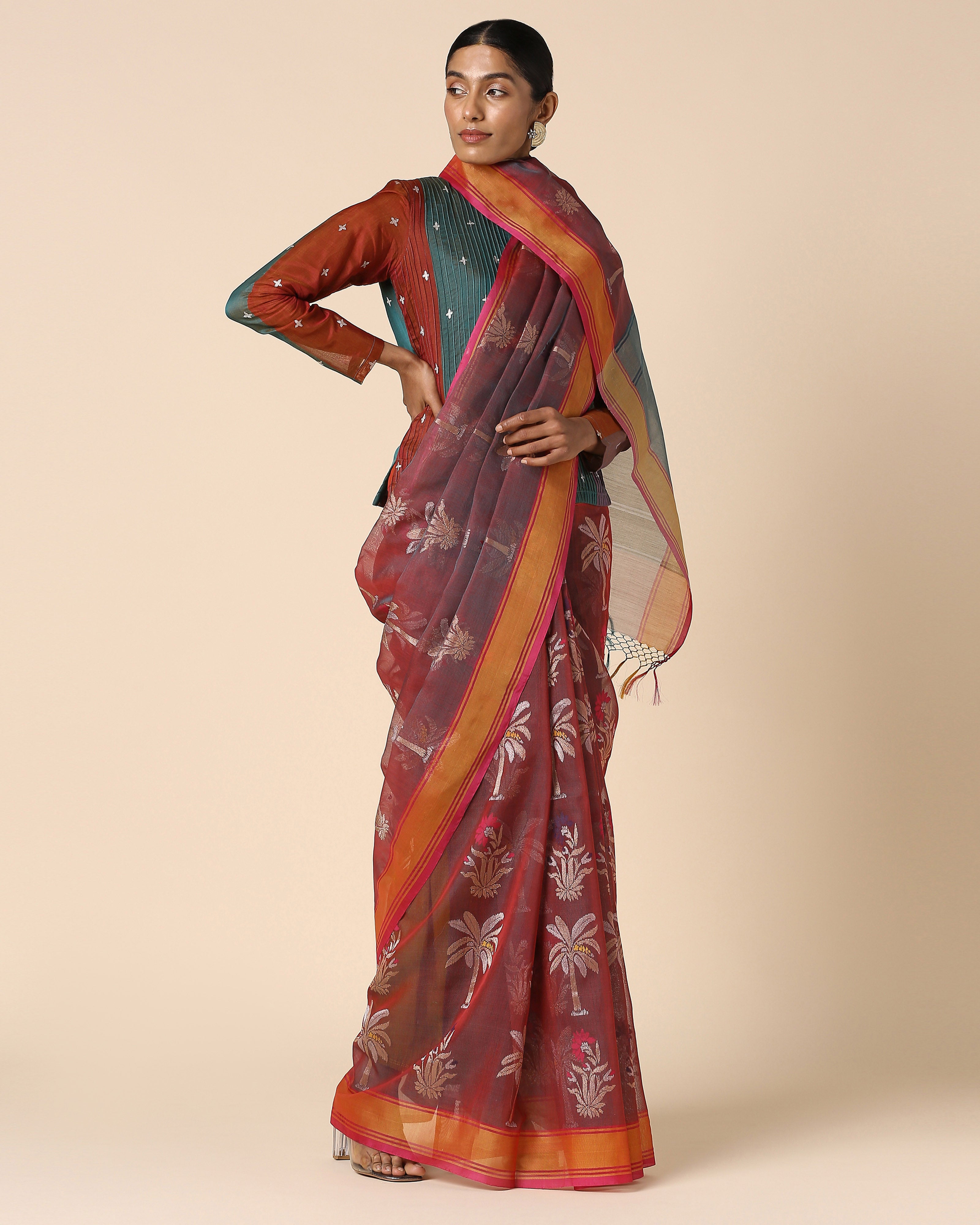 Reeha Banarasi Jamdani Silk Cotton Saree