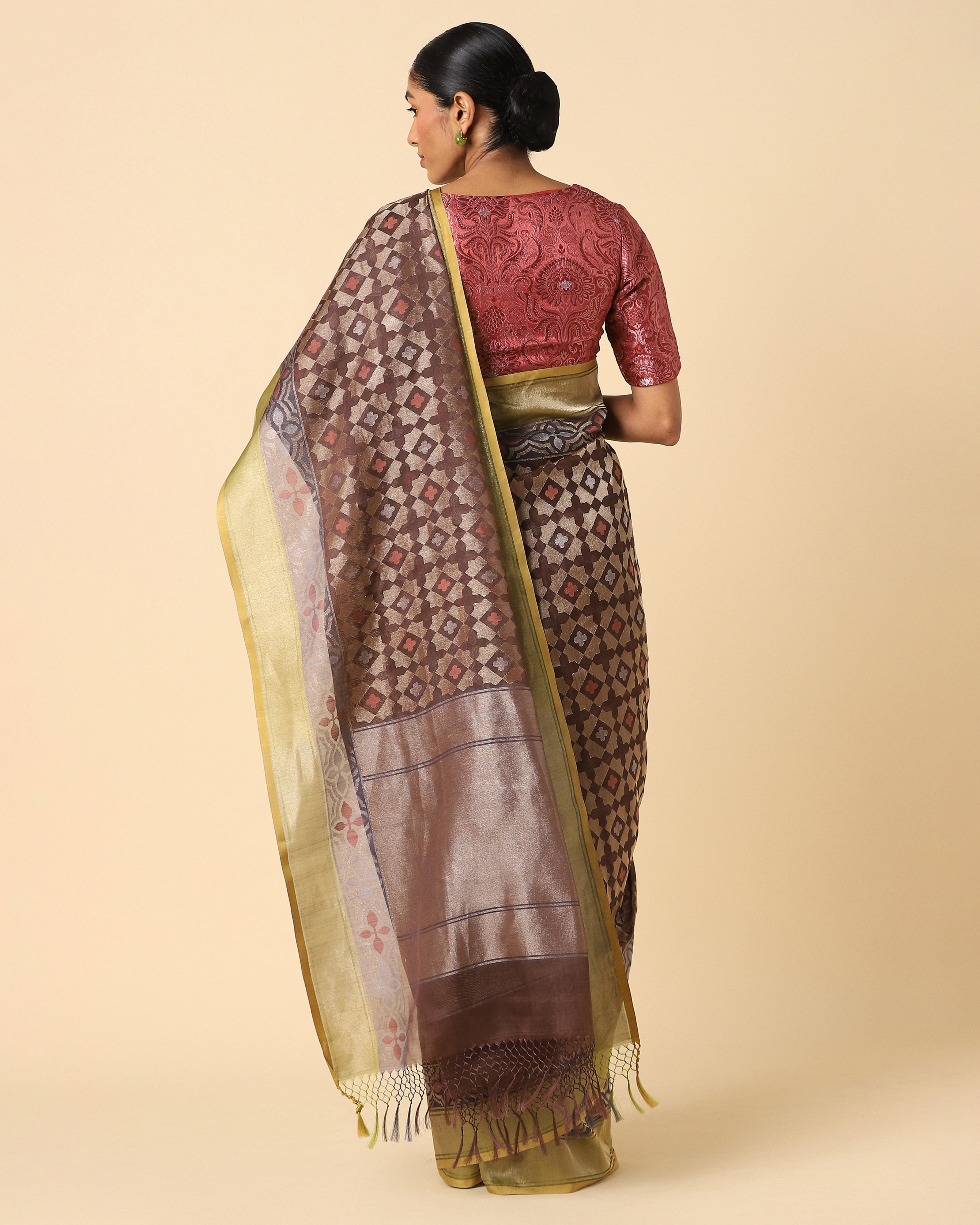 Dua Banarasi Jamdani Silk Cotton Saree