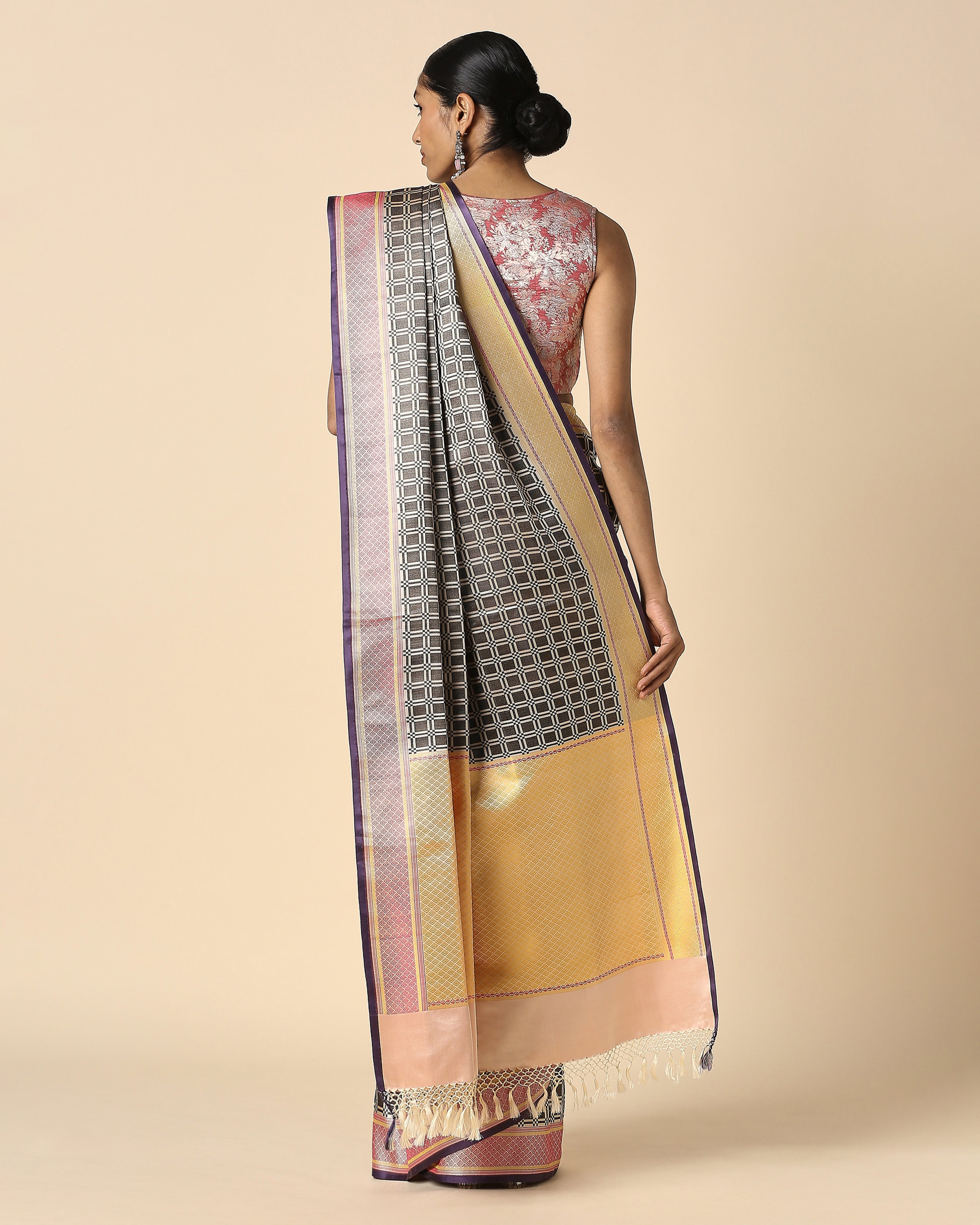 Afra Banarasi Tanchoi Silk Saree