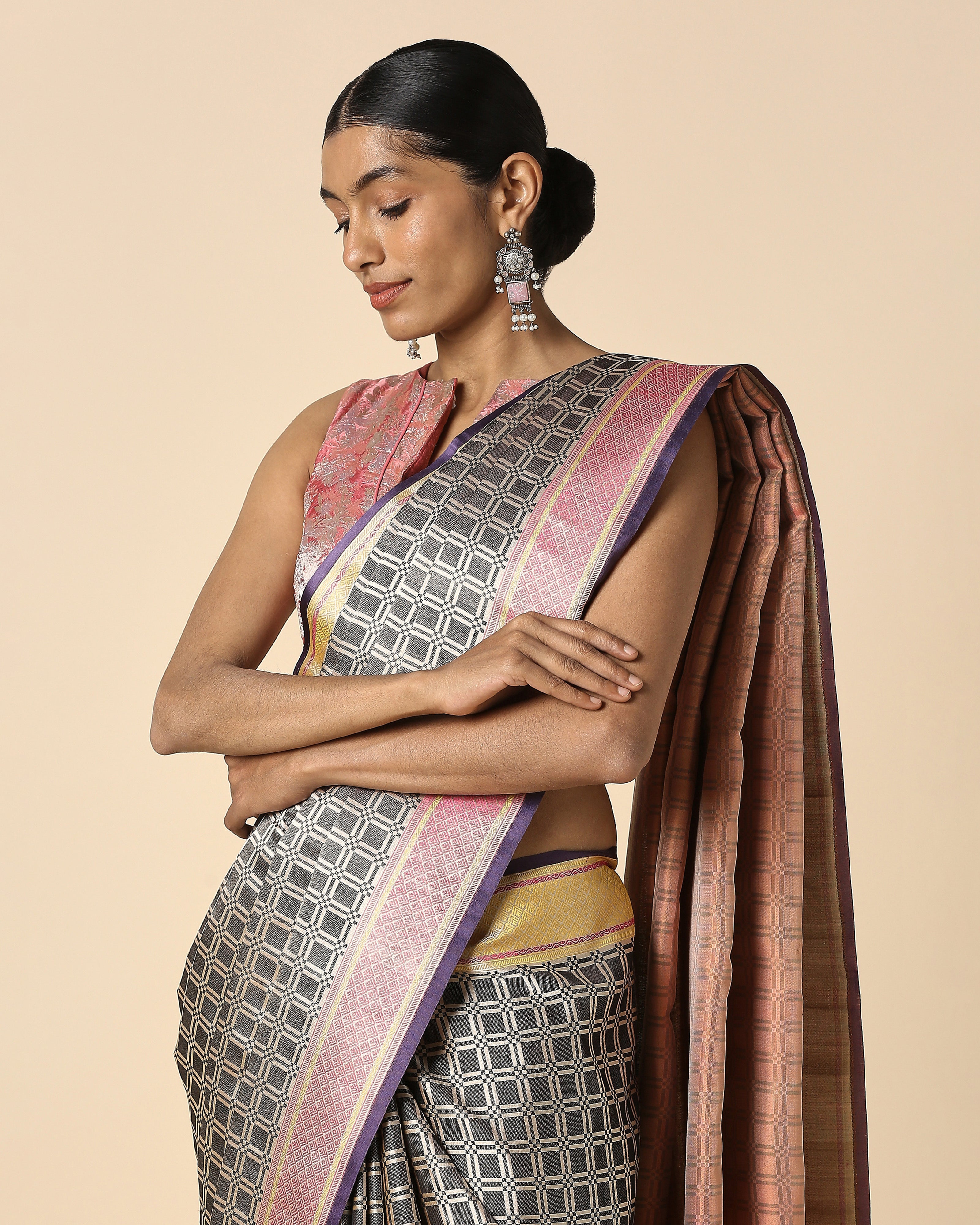 Afra Banarasi Tanchoi Silk Saree