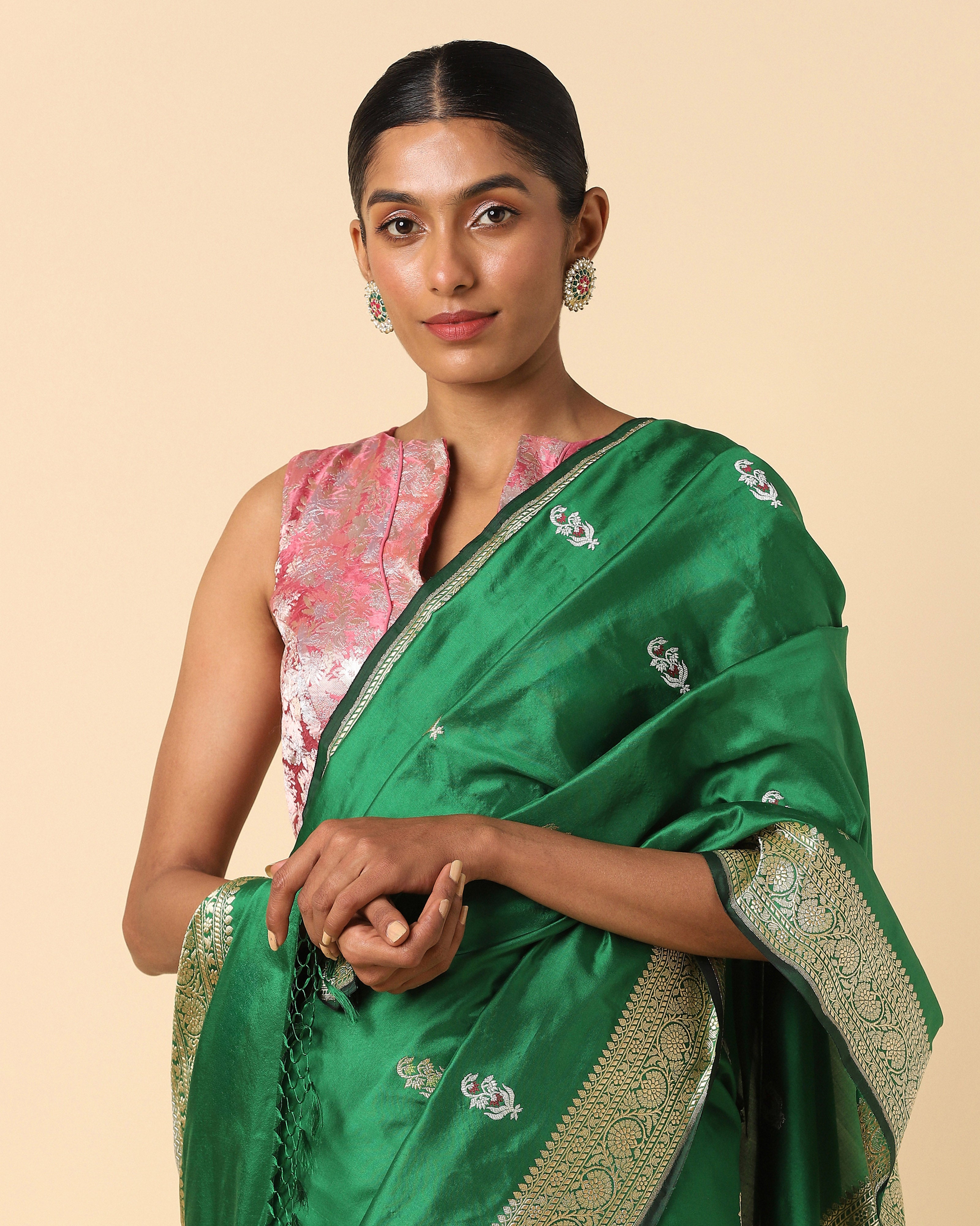 Malgun Banarasi Kadwa Silk Saree