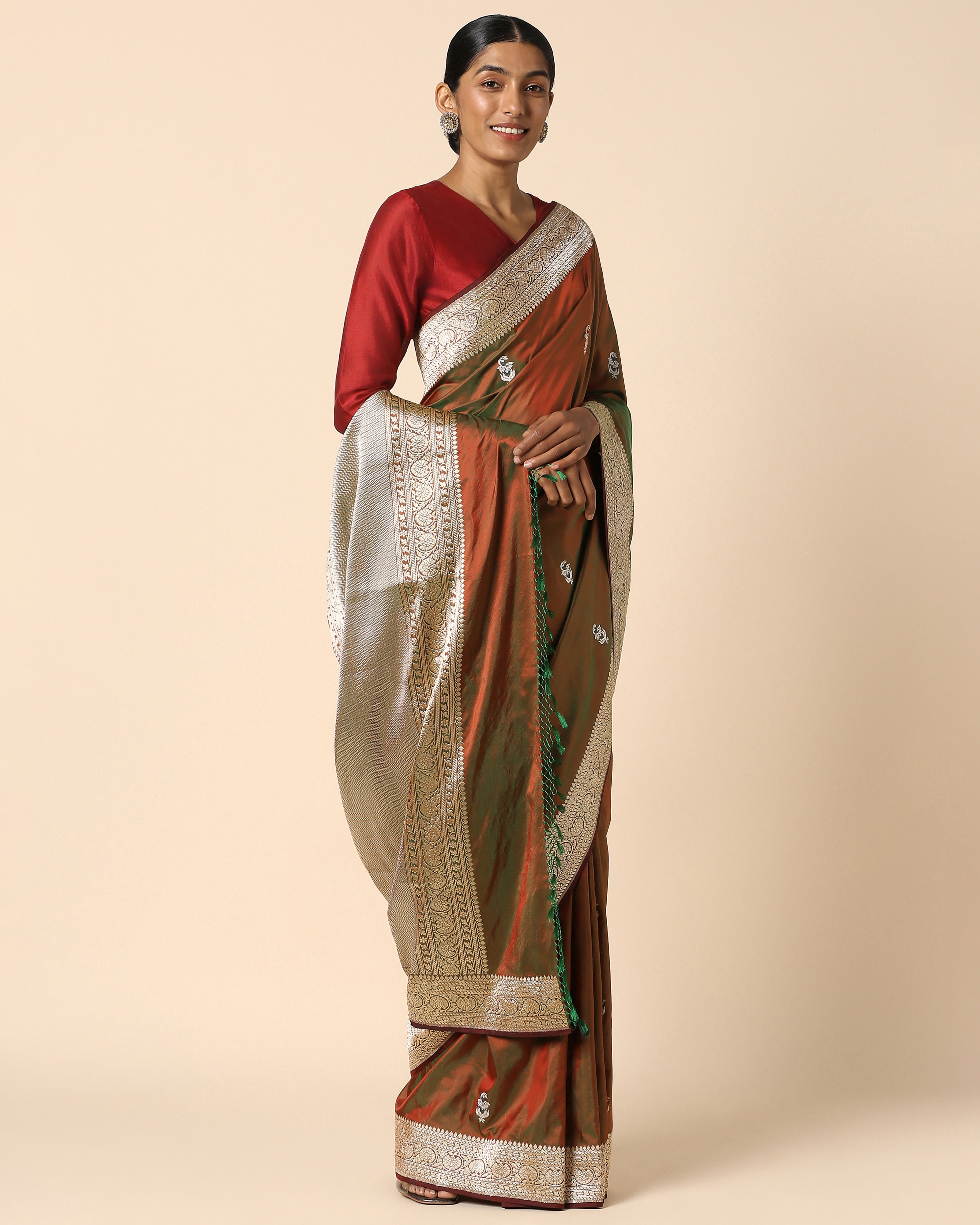 Malgun Banarasi Kadwa Silk Saree