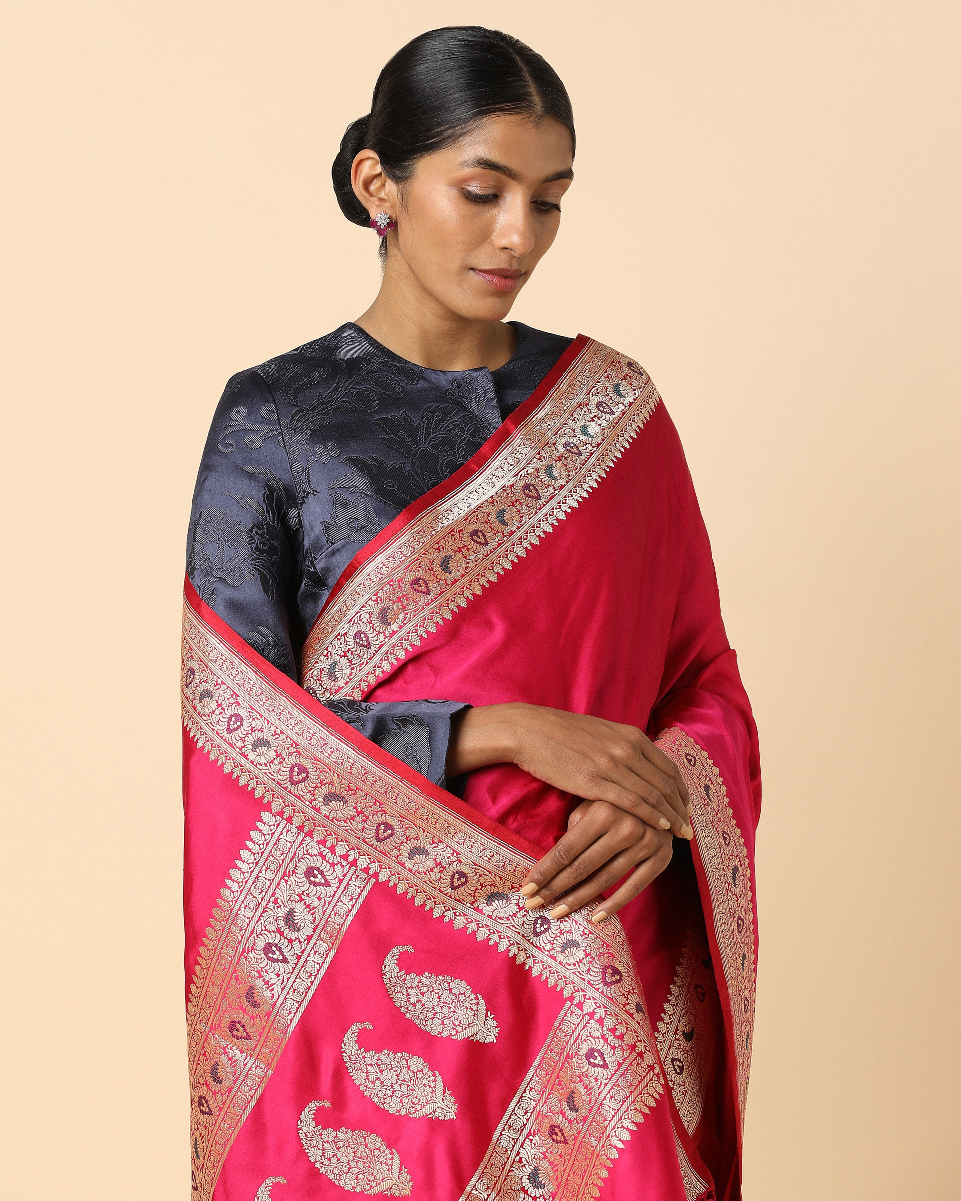 Ashuki Banarasi Tanchoi And Kadwa Silk Saree