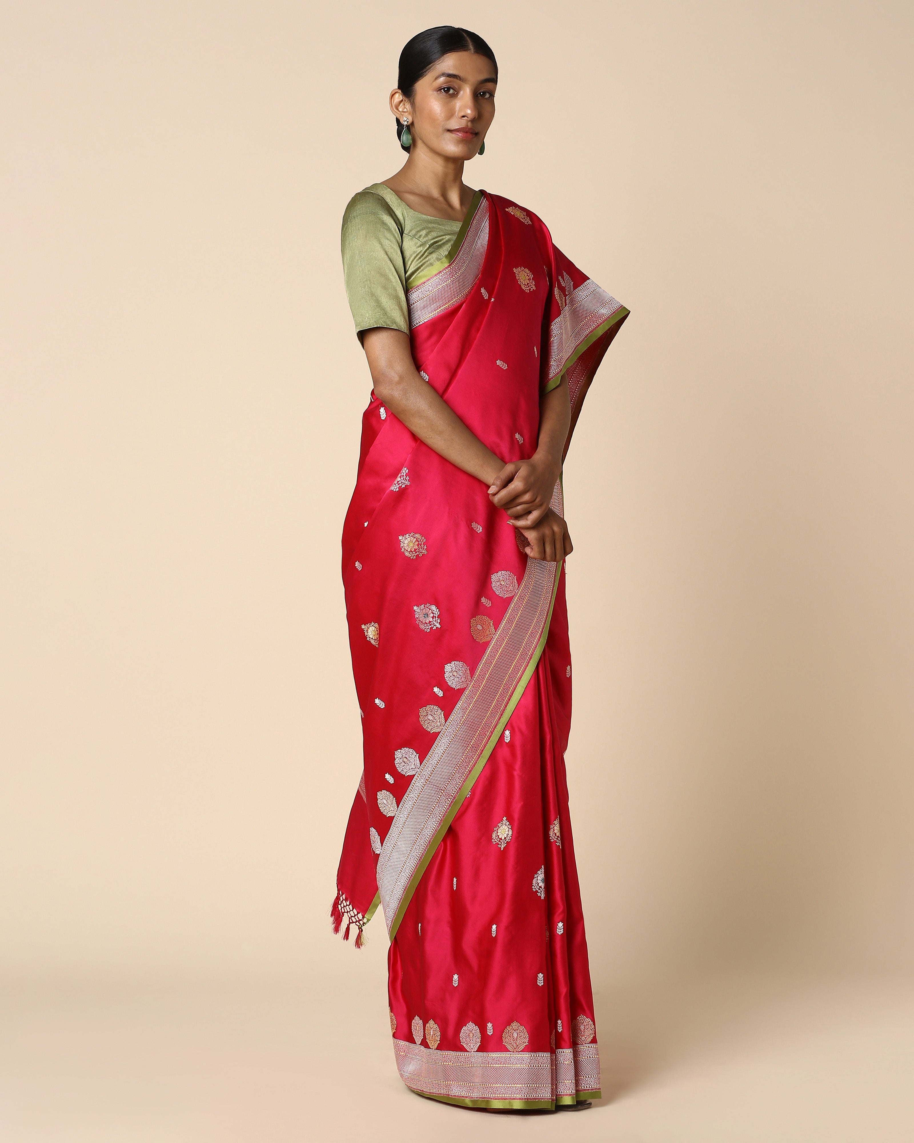 Jayna Banarasi Tanchoi And Kadwa Silk Saree