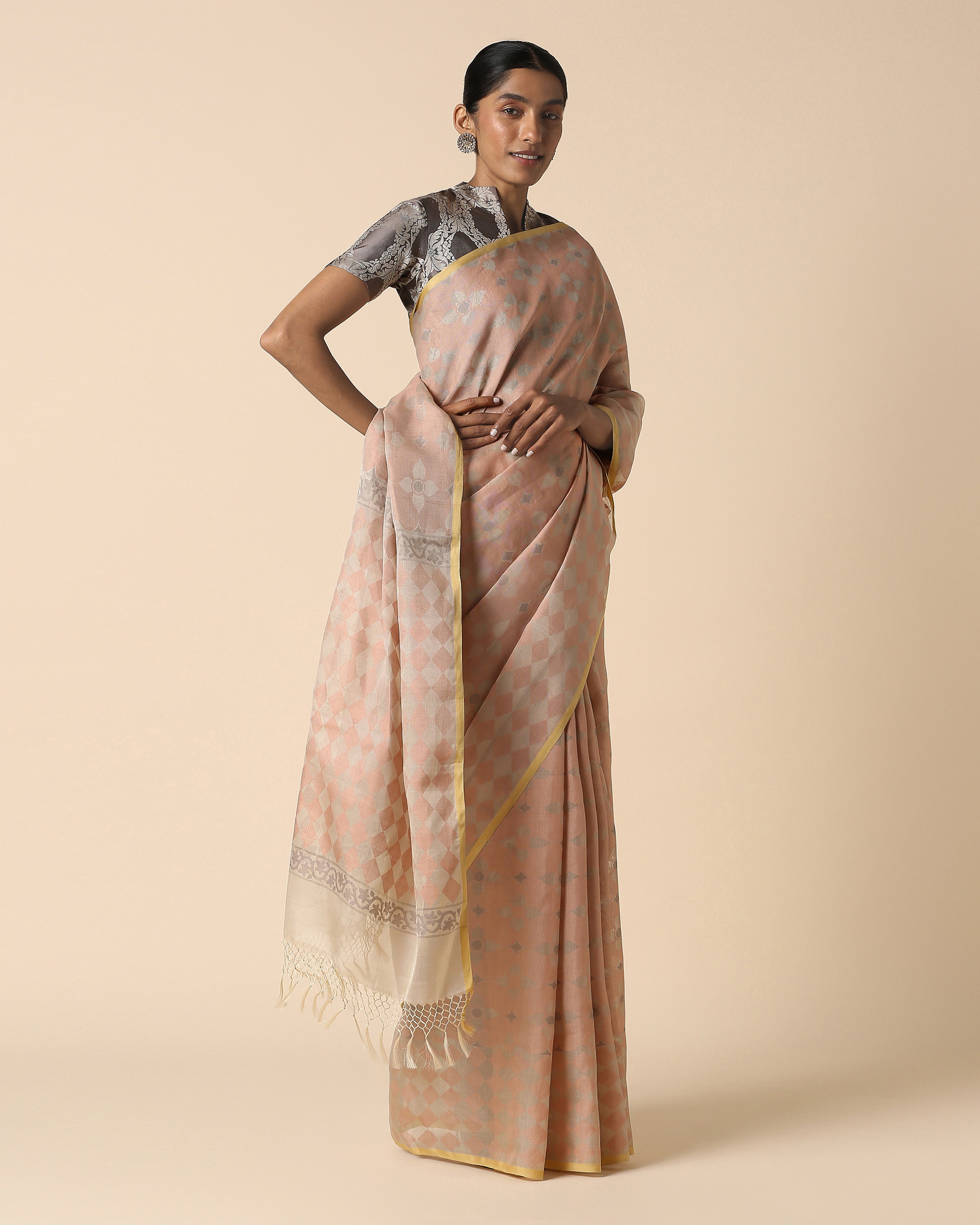 Virama Banarasi Jamdani Silk Cotton Saree