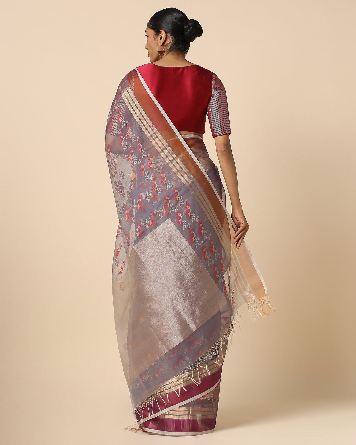 Meilo Banarasi Jamdani Silk Cotton Saree