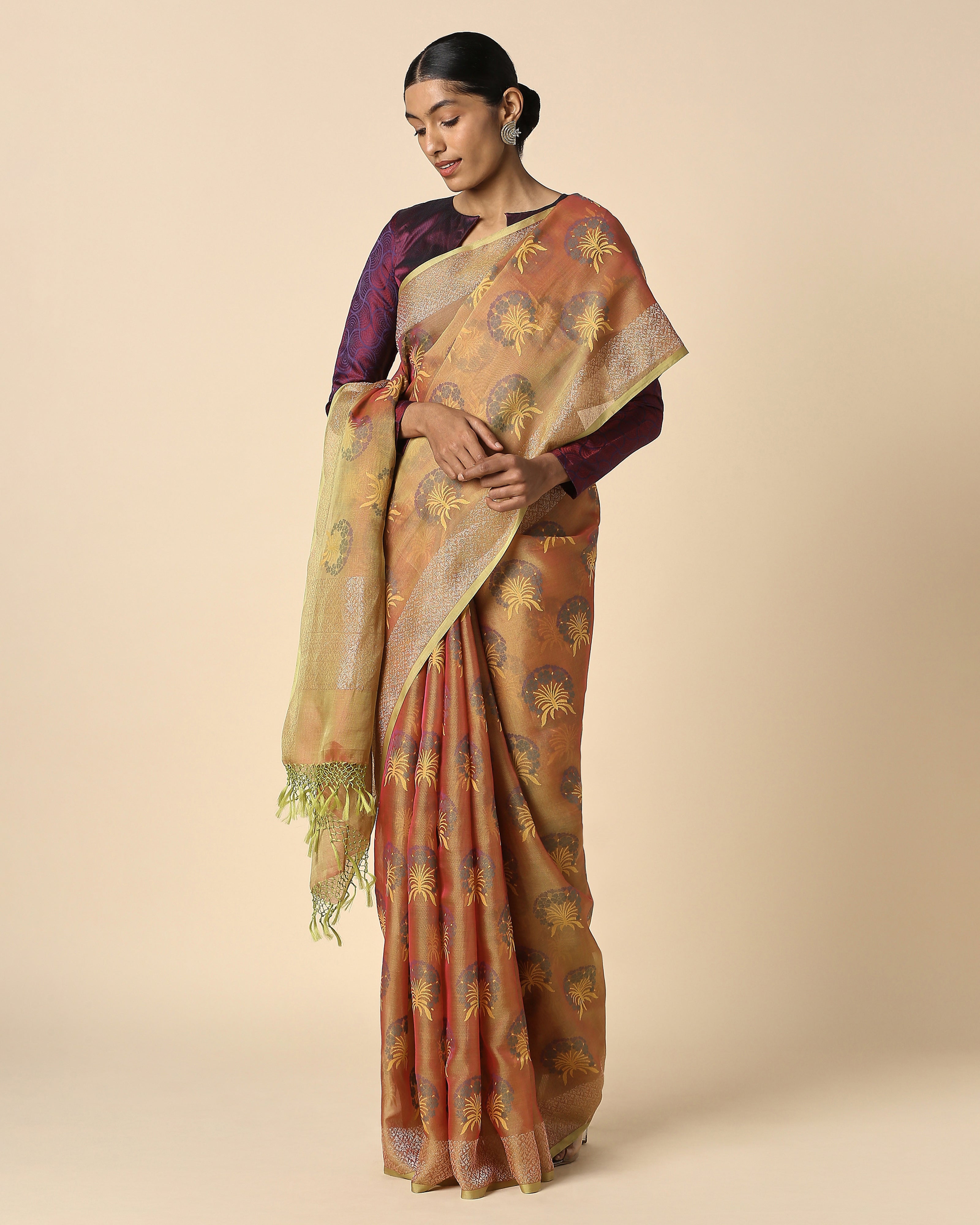 Anwitha Banarasi Jamdani Silk Cotton Saree