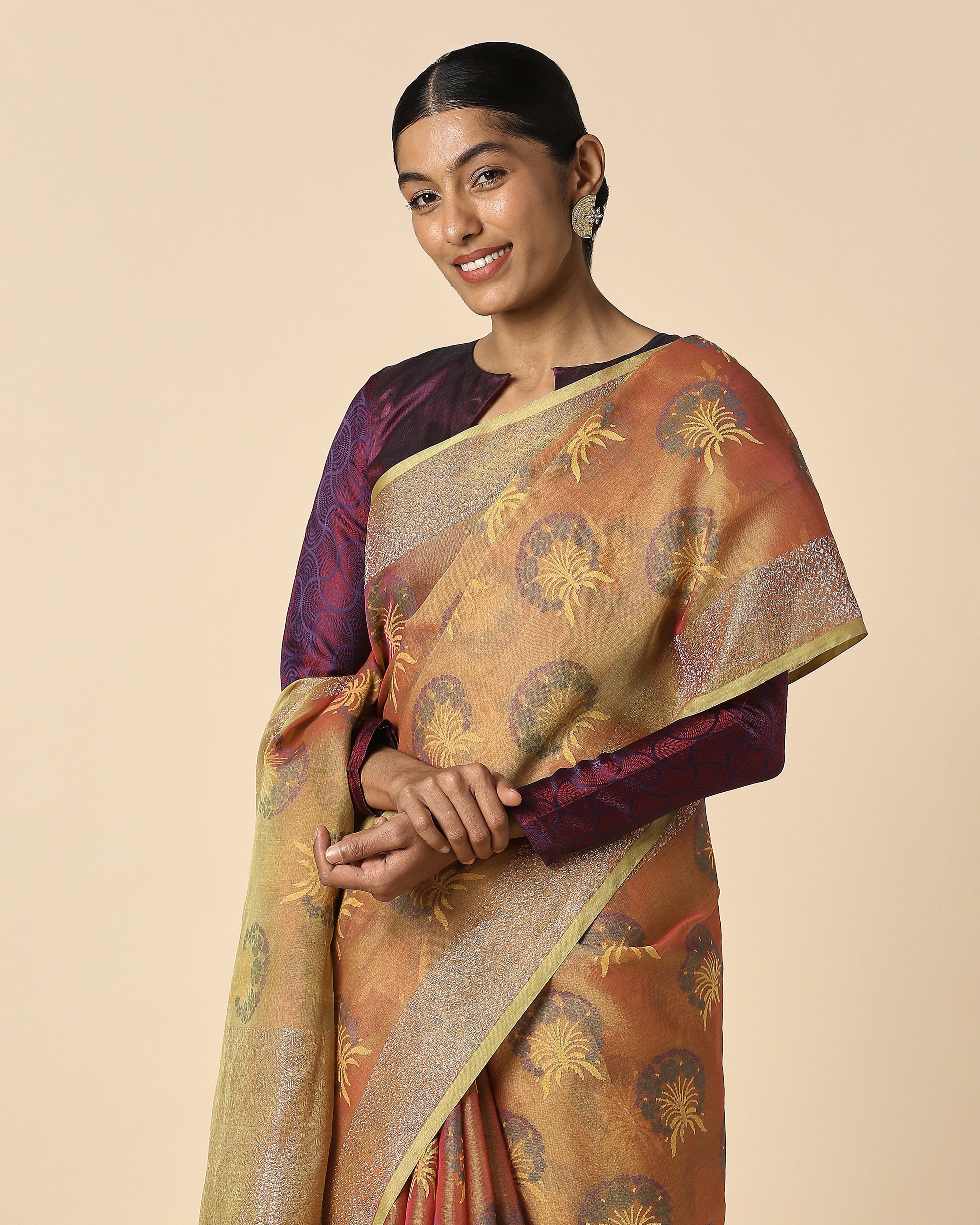 Anwitha Banarasi Jamdani Silk Cotton Saree
