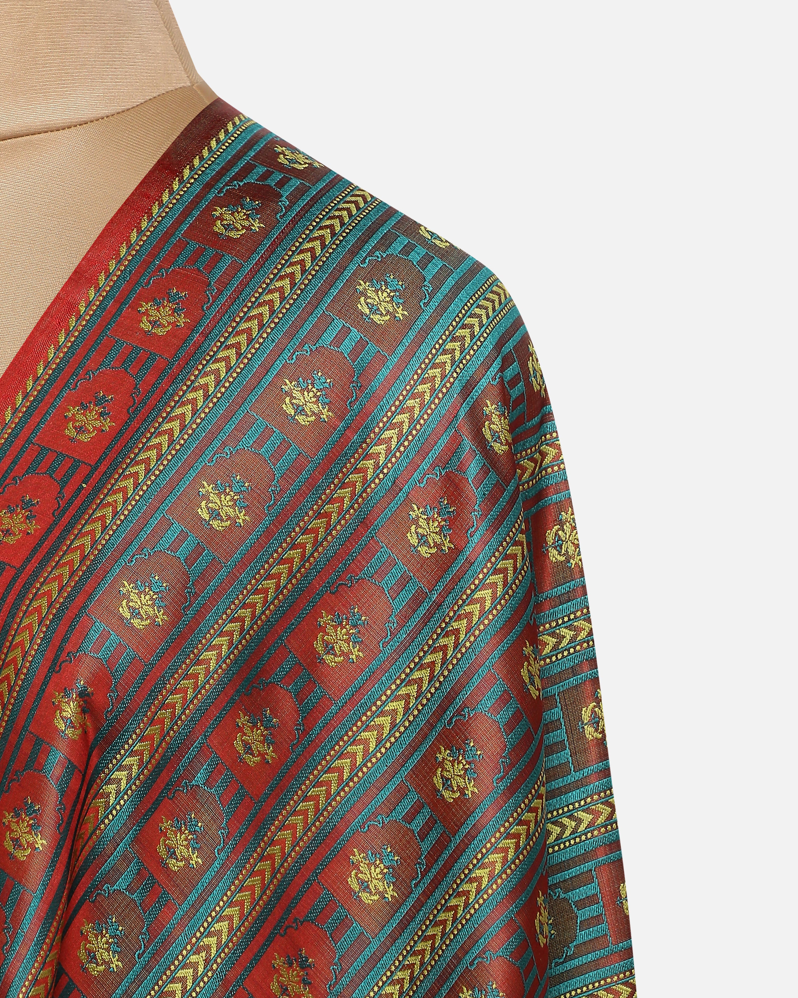 Daimaa Banarasi Tanchoi Silk Suit Fabric