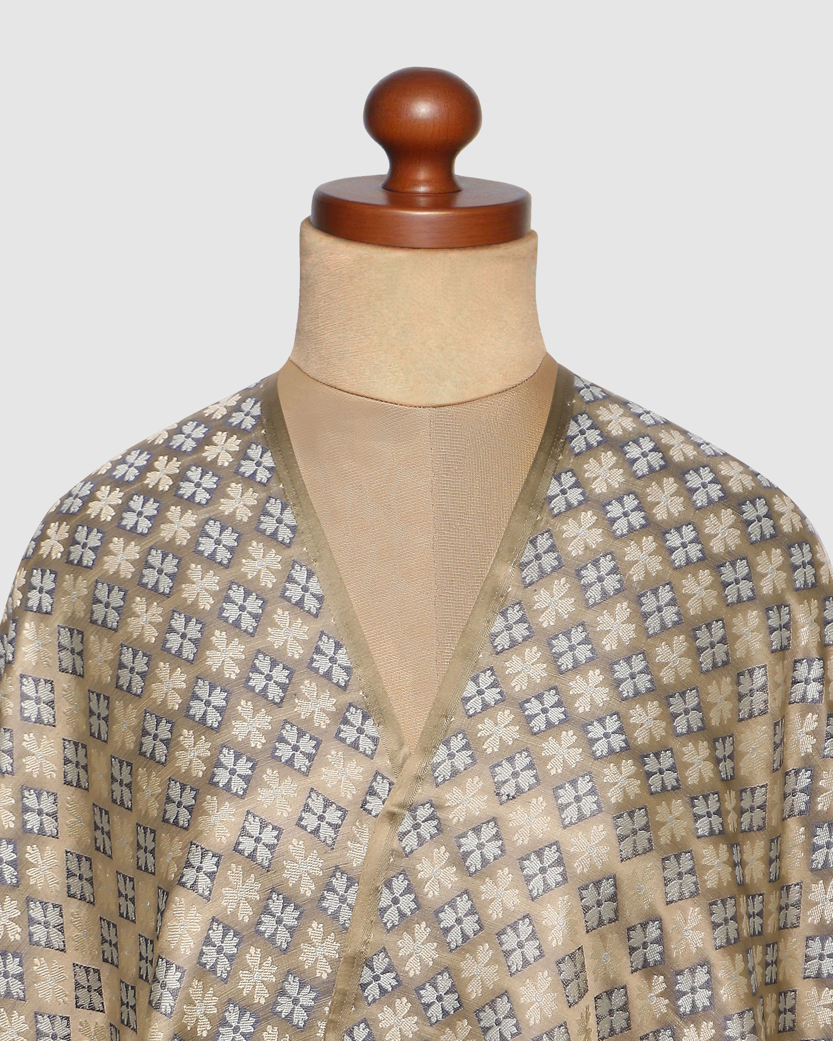 Ezra Banarasi Tanchoi Silk Suit Fabric