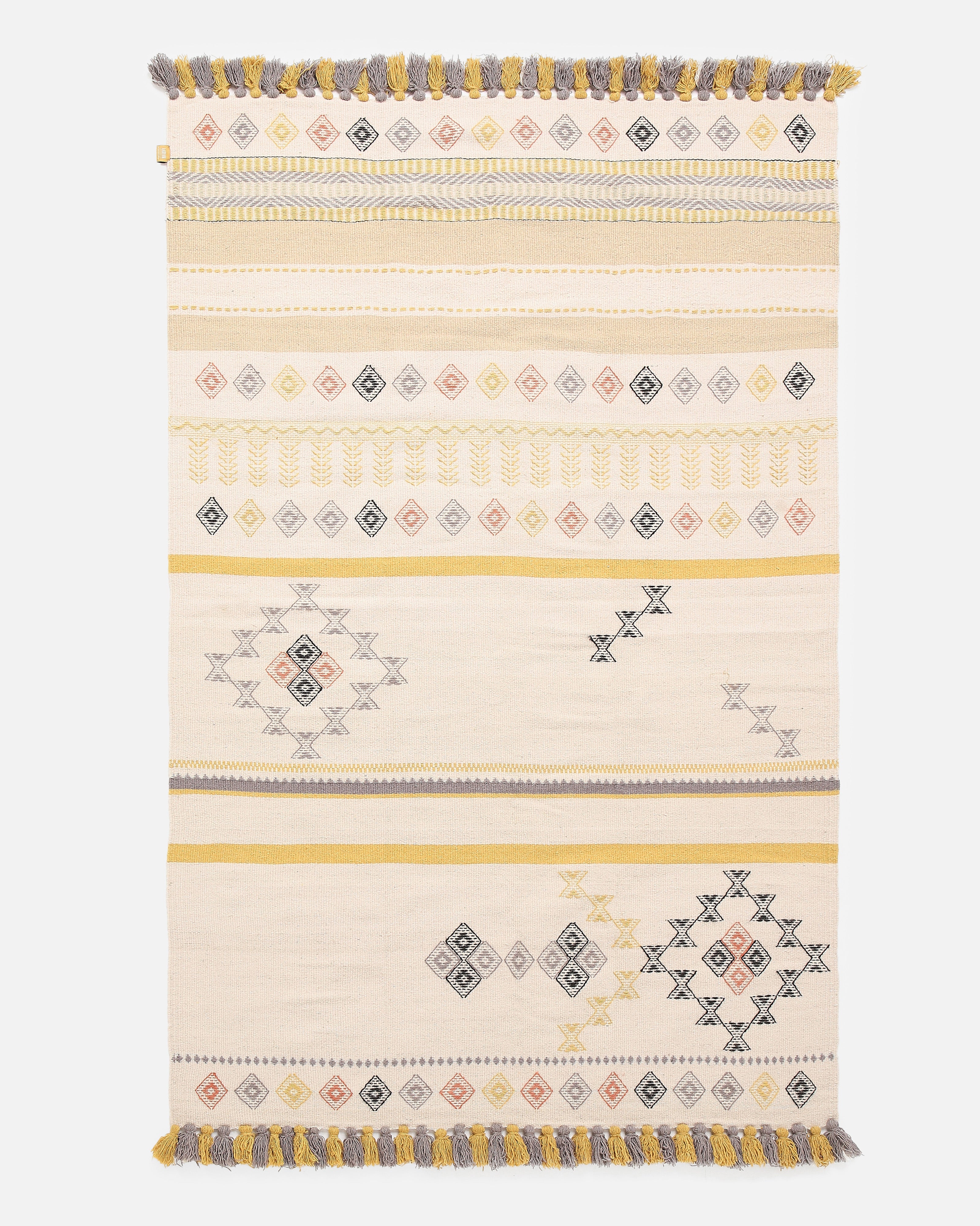 Sareeka Bhujodi Extra Weft Cotton Wool Rug