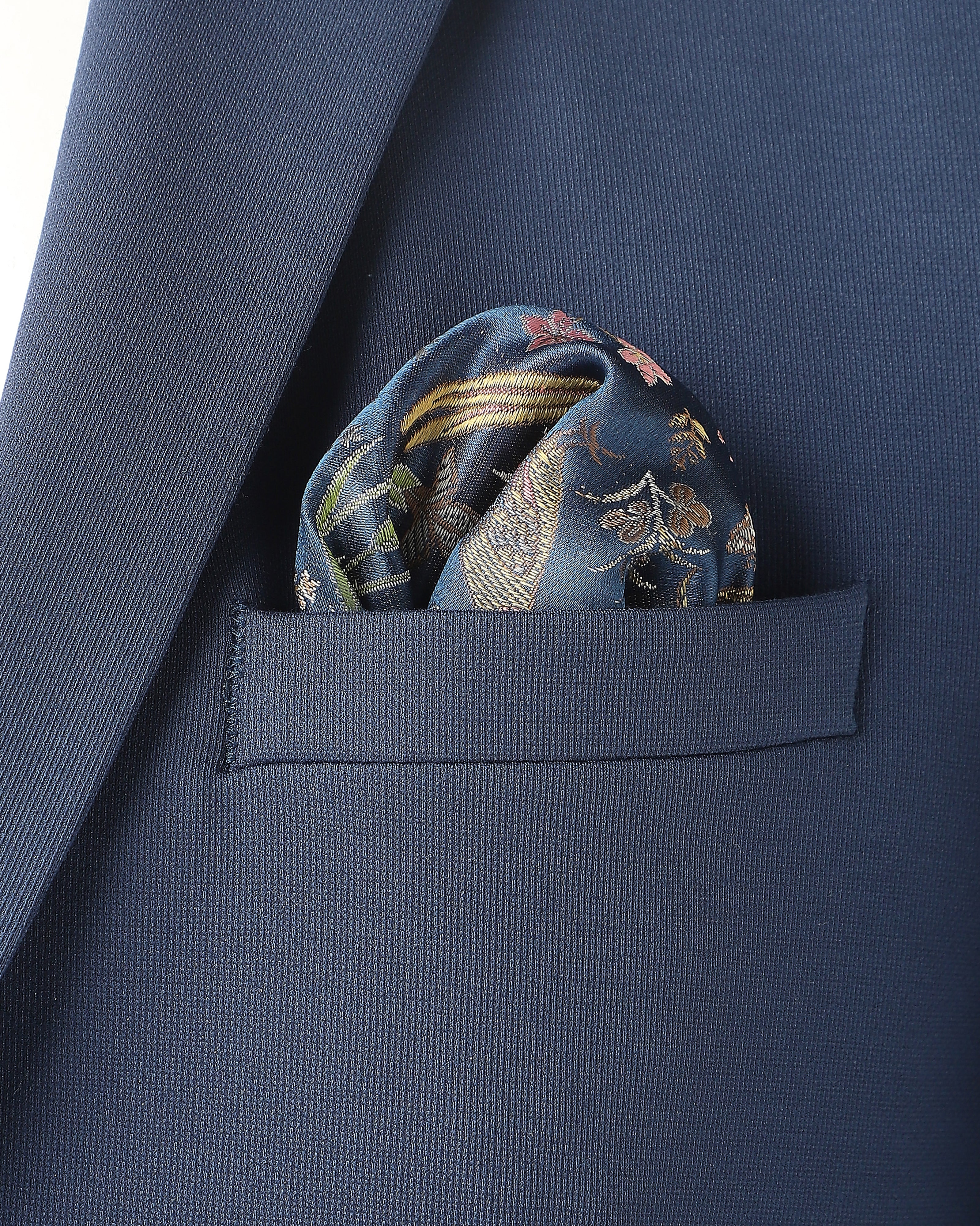 Winny Banarasi Tanchoi Silk Pocket Square