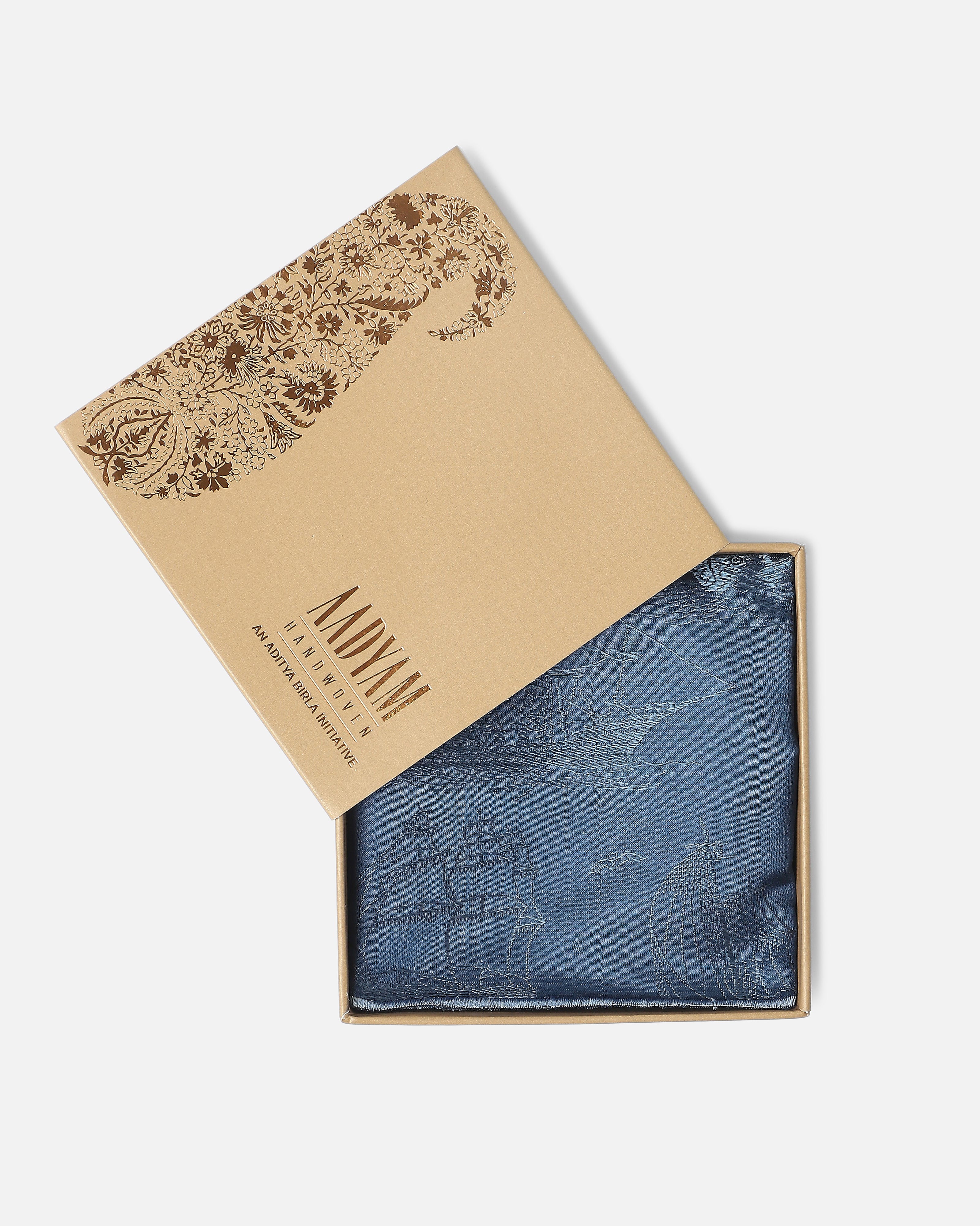 Kashti Banarasi Tanchoi Silk Pocket Square