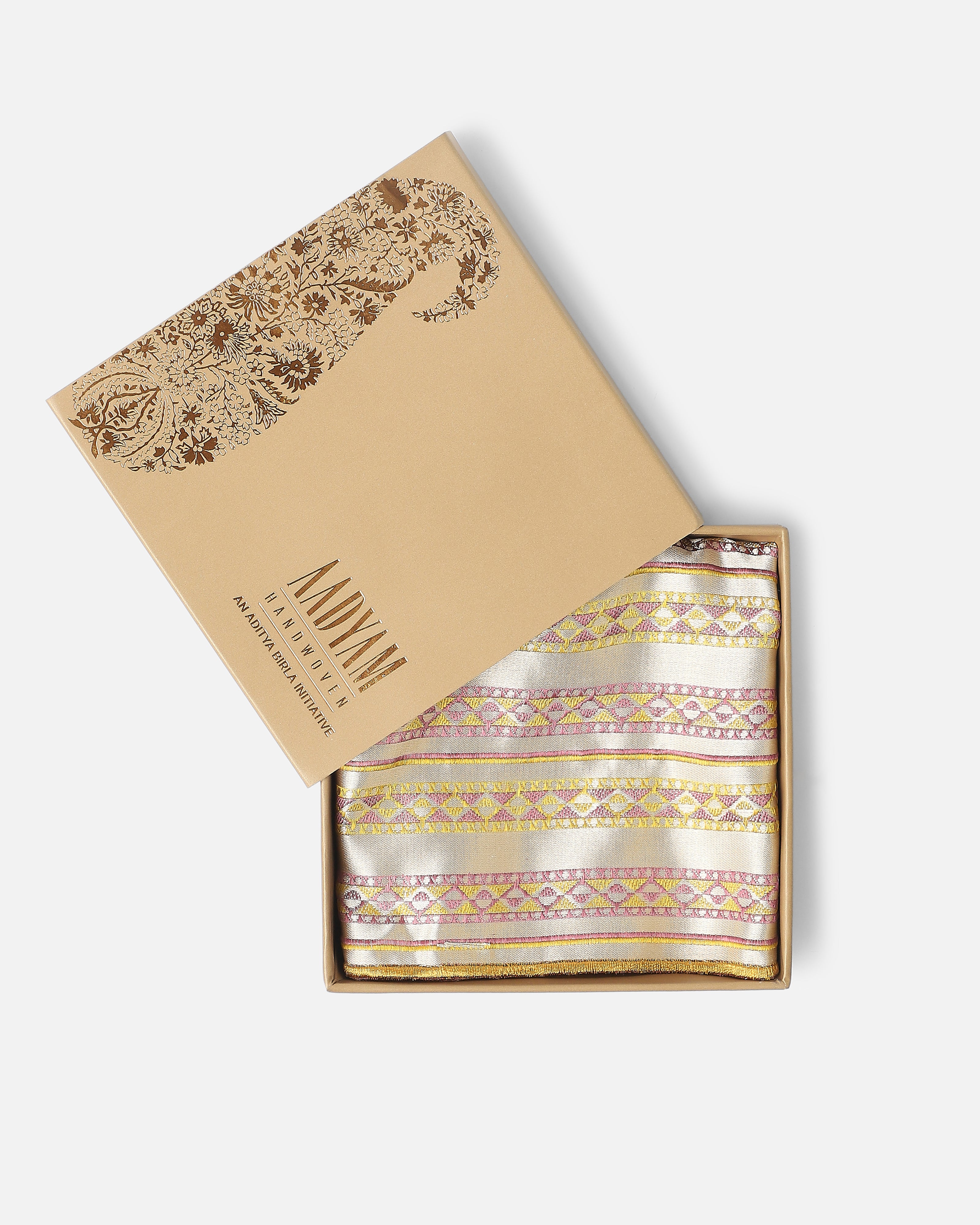 Raah Banarasi Tanchoi Silk Pocket Square