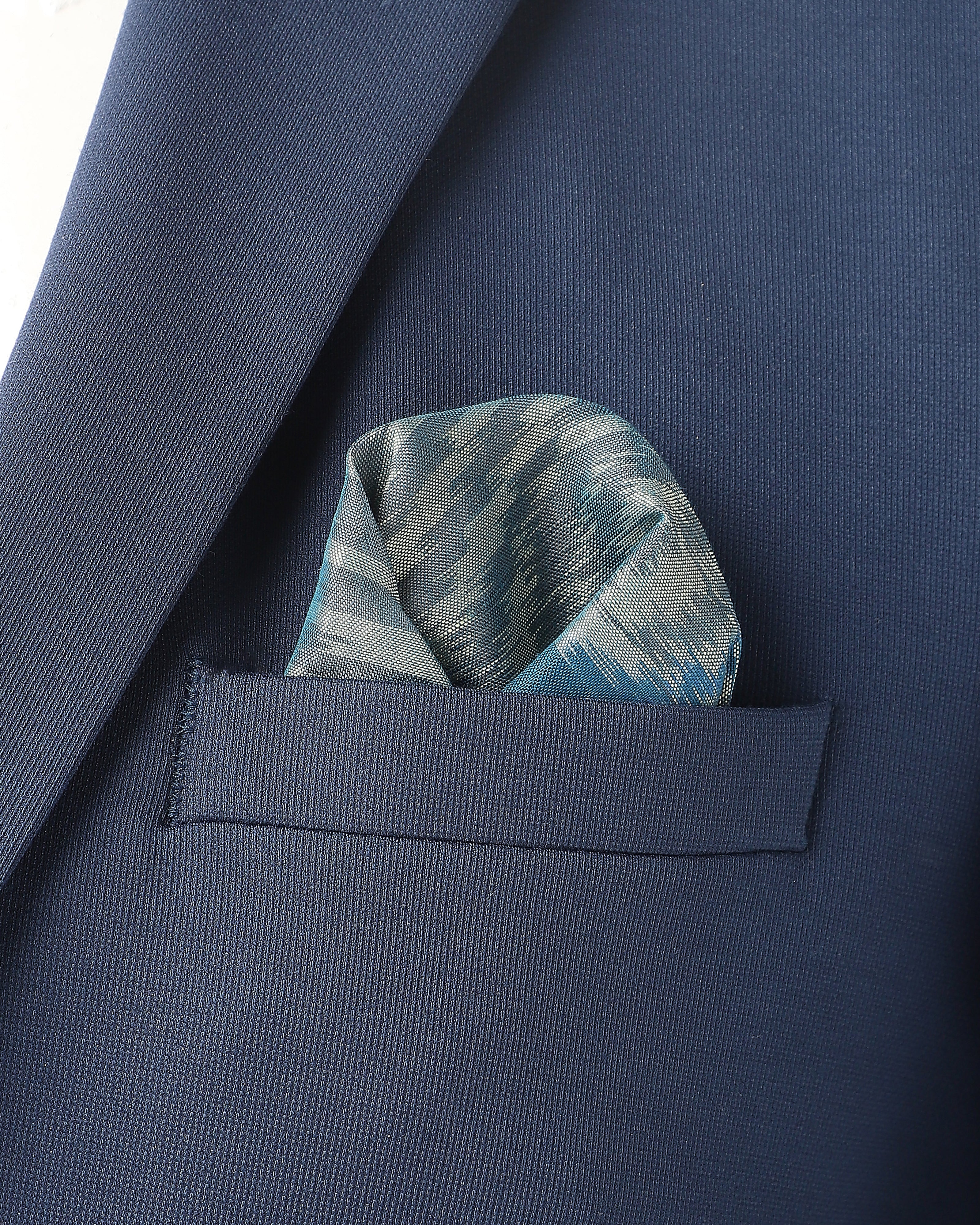 Seepi Pochampally Weft Ikat Cotton Silk Pocket Square