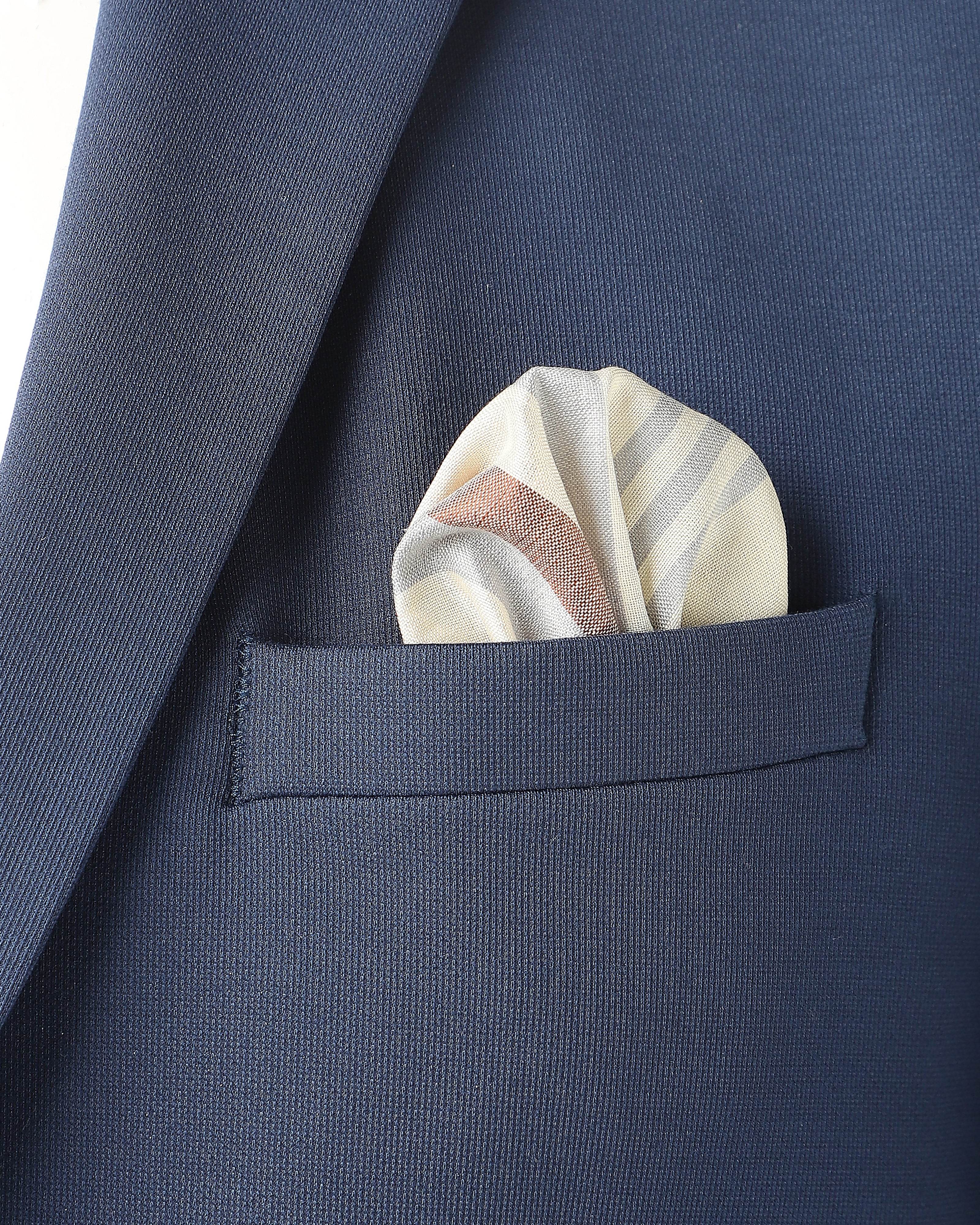 Reth Pochampally Weft Ikat Cotton Silk Pocket Square