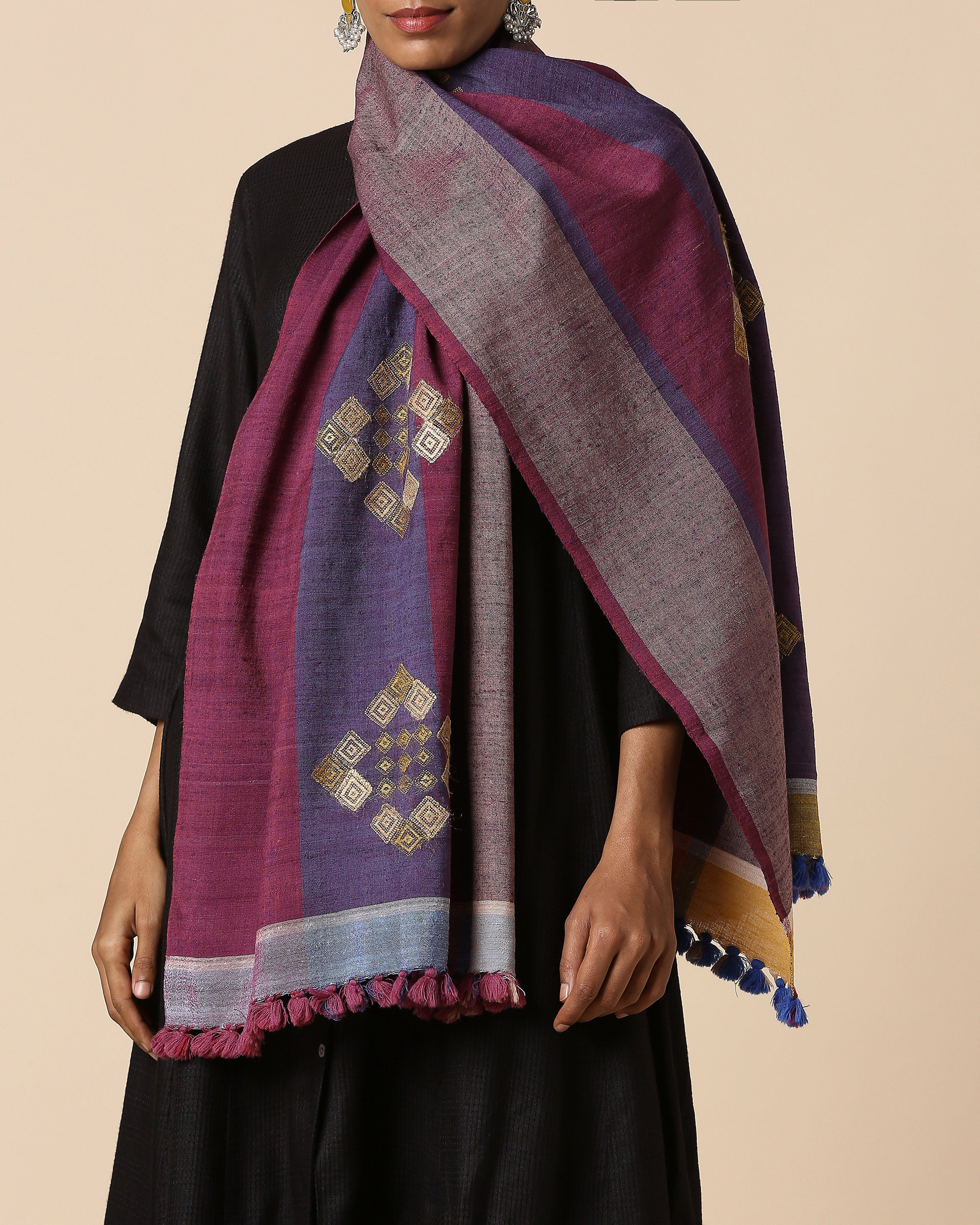 Rochie Bhujodi Extra Weft Wool Silk Stole