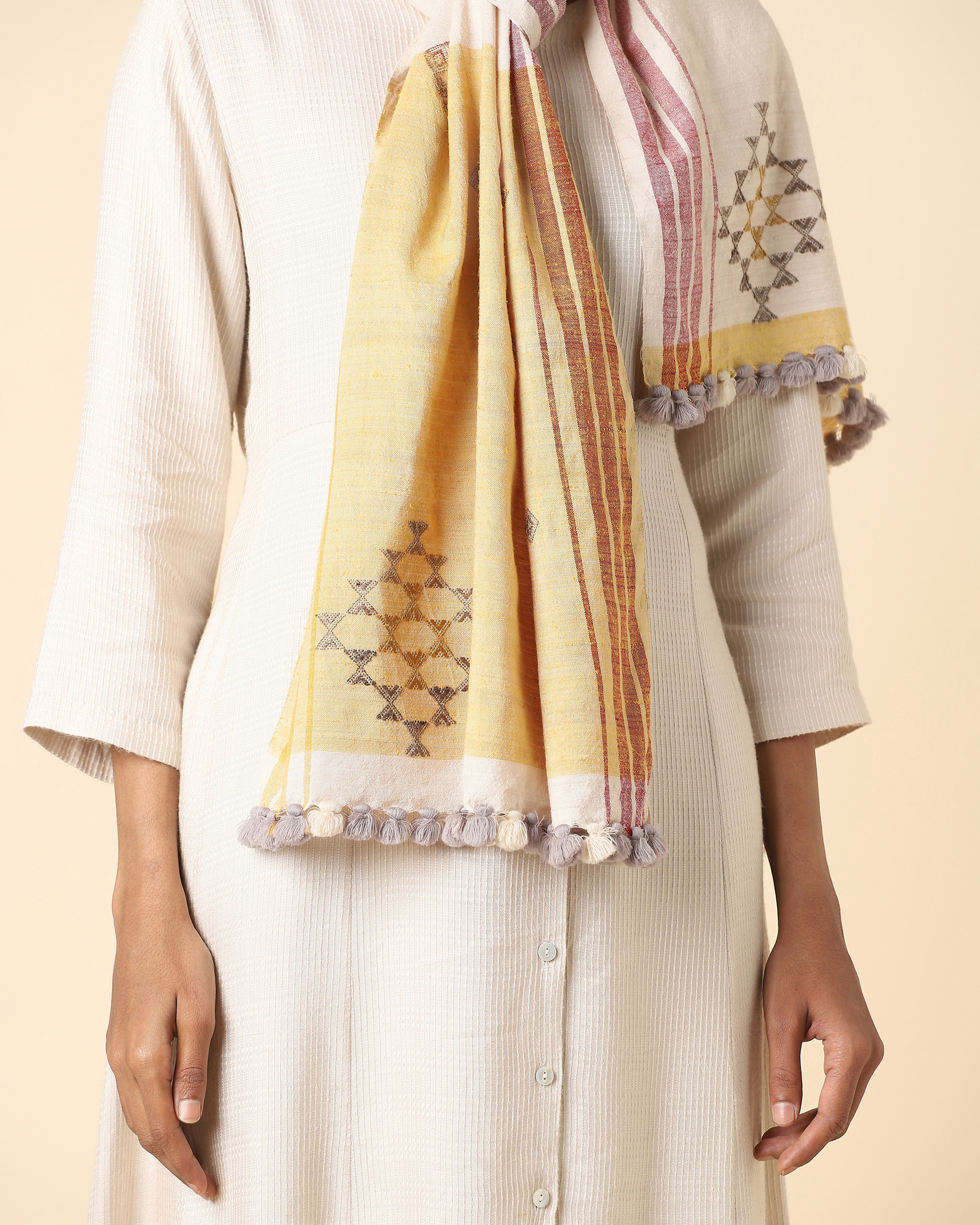 Seya Bhujodi Extra Weft Wool Silk Stole