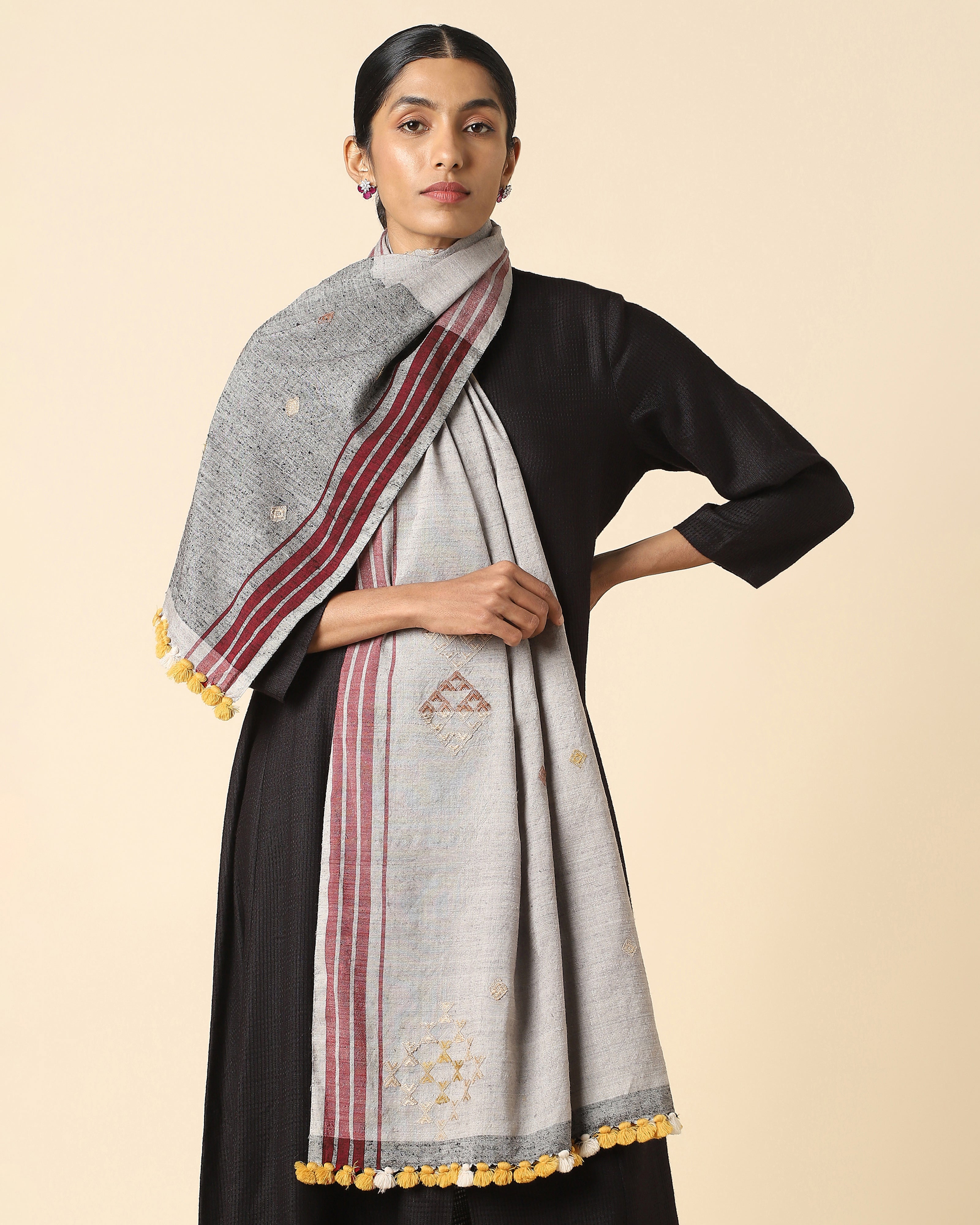 Seya Bhujodi Extra Weft Wool Silk Stole