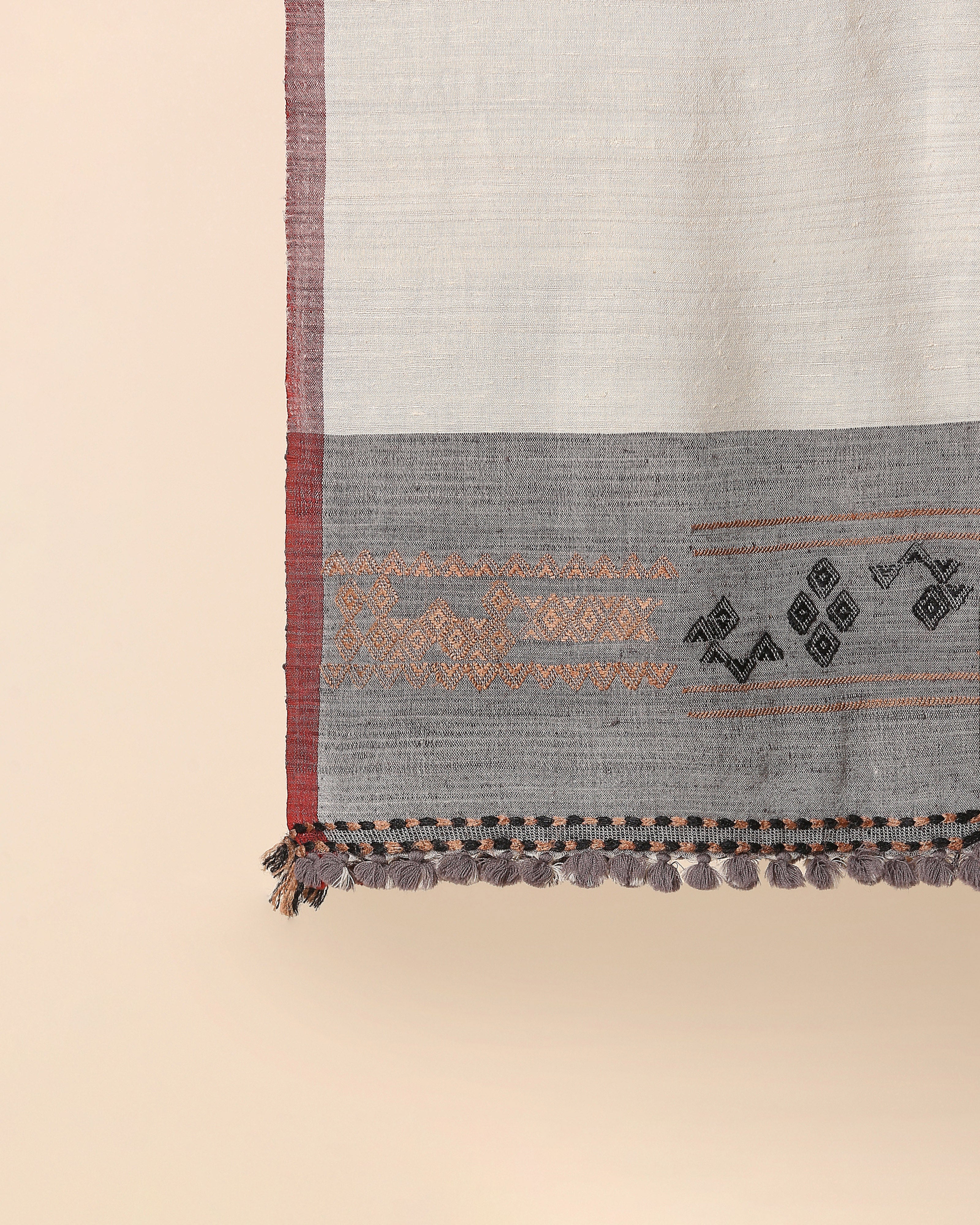 Sela Bhujodi Extra Weft Wool Silk Stole