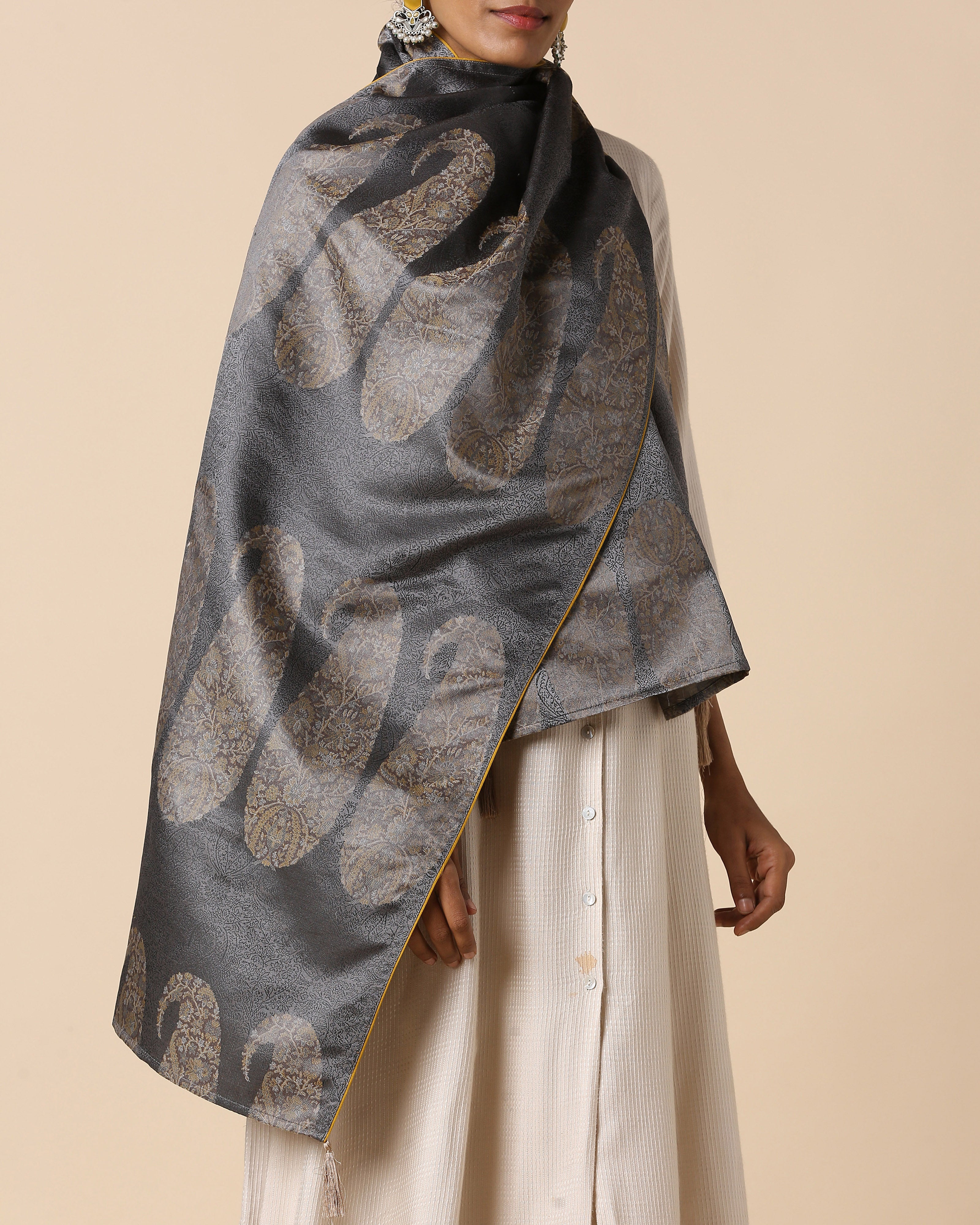 Darbar Banarasi Tanchoi Silk Cotton Stole
