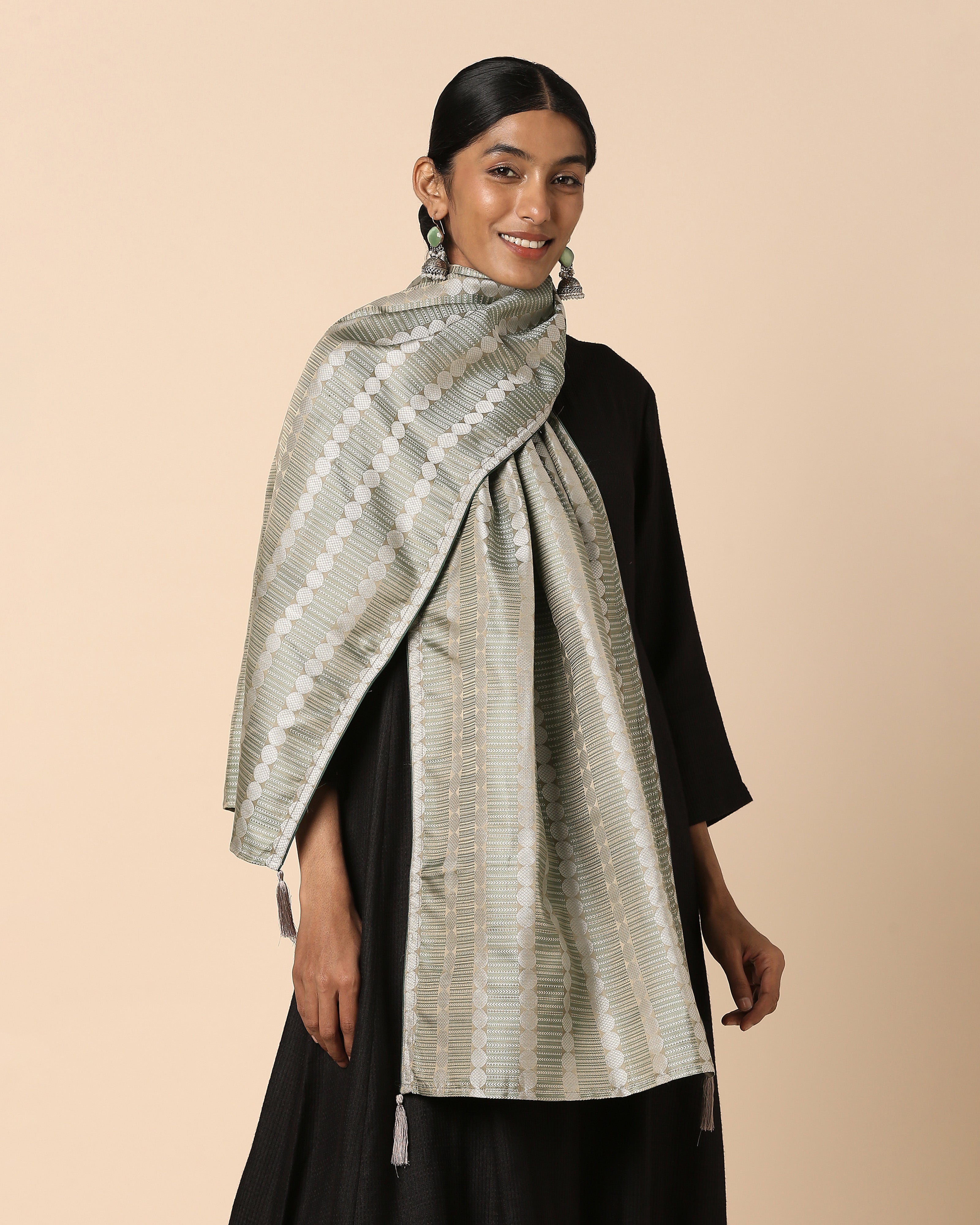 Shaunik Banarasi Tanchoi Silk Stole