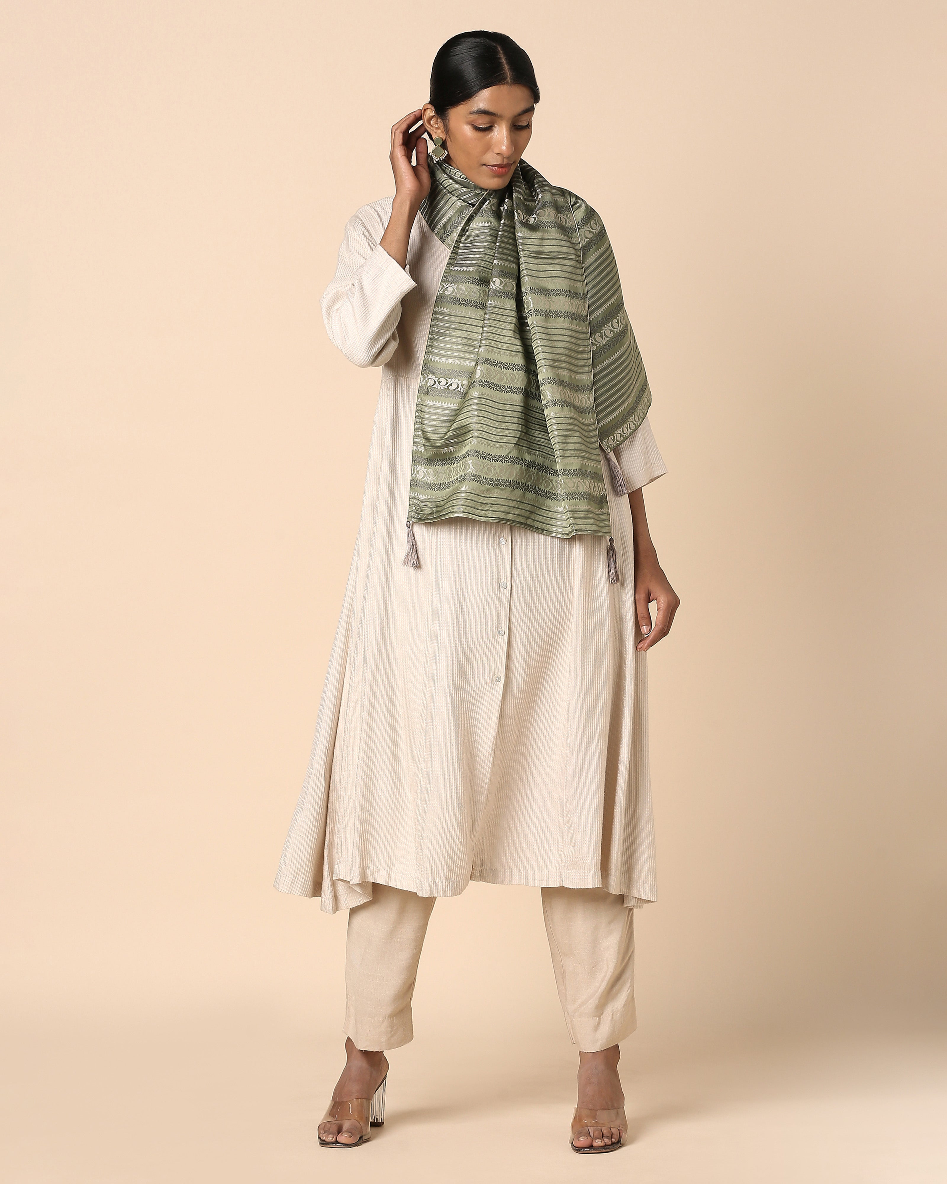 Refa Banarasi Tanchoi Silk Stole