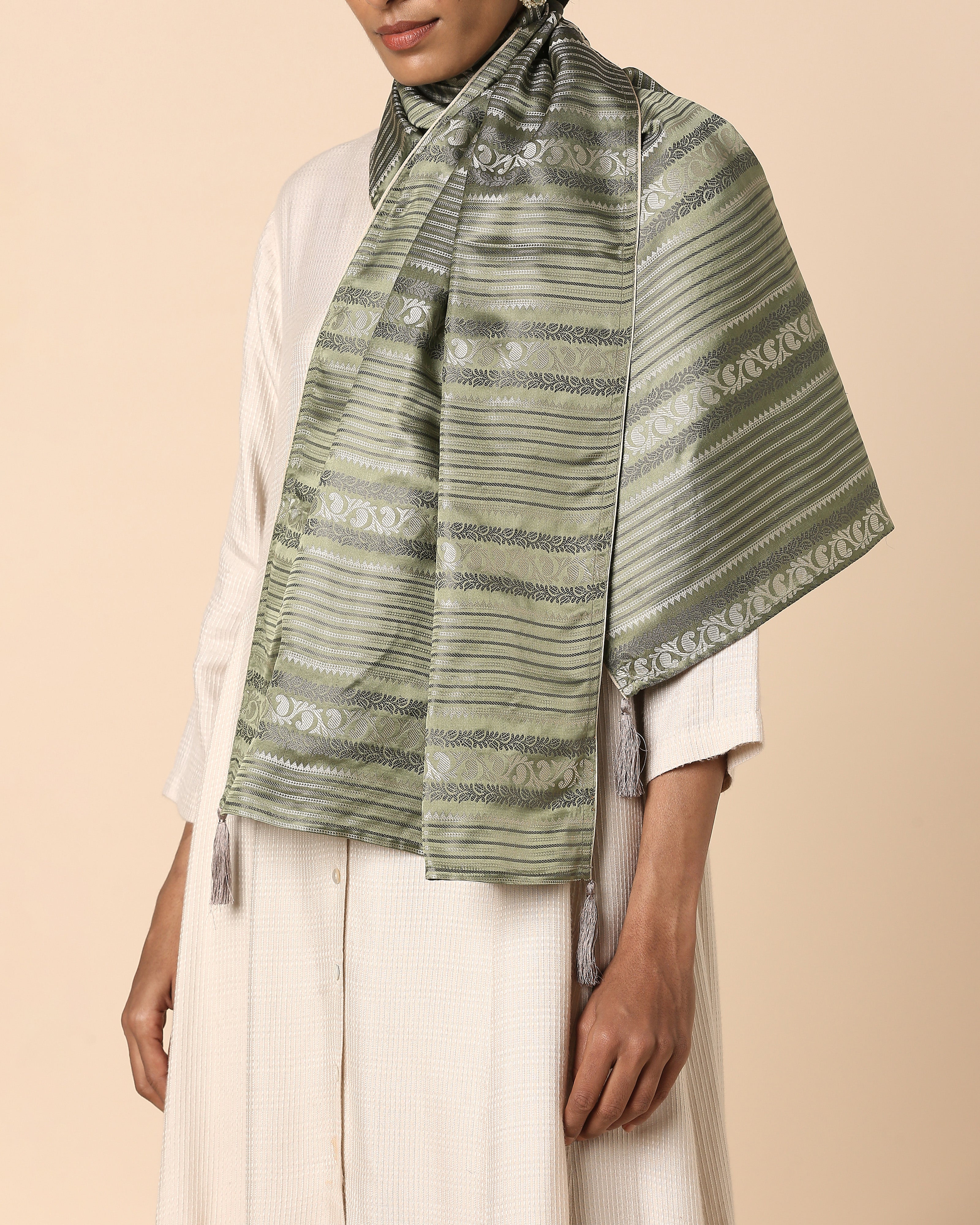 Refa Banarasi Tanchoi Silk Stole