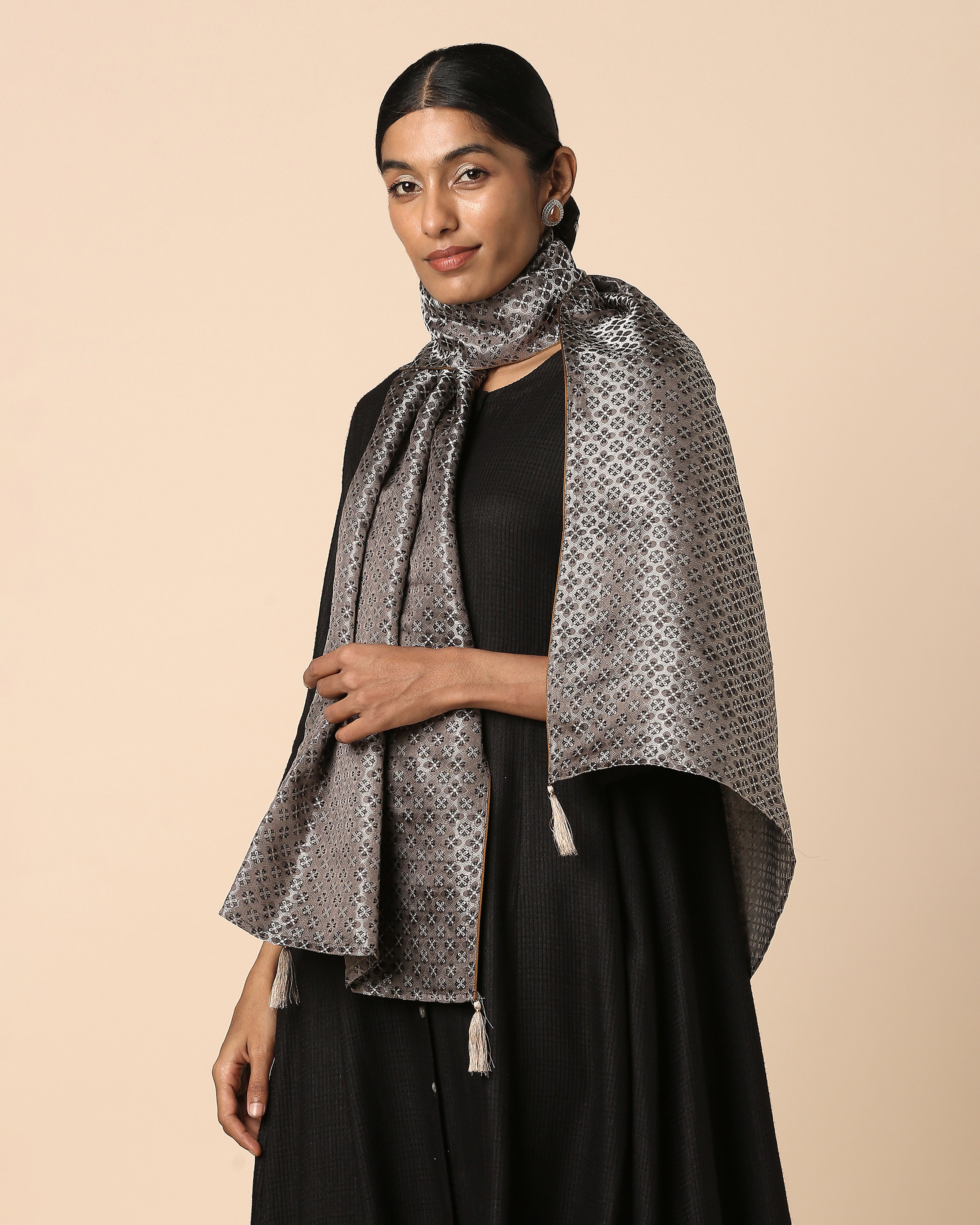 Zafia Banarasi Tanchoi Silk Stole