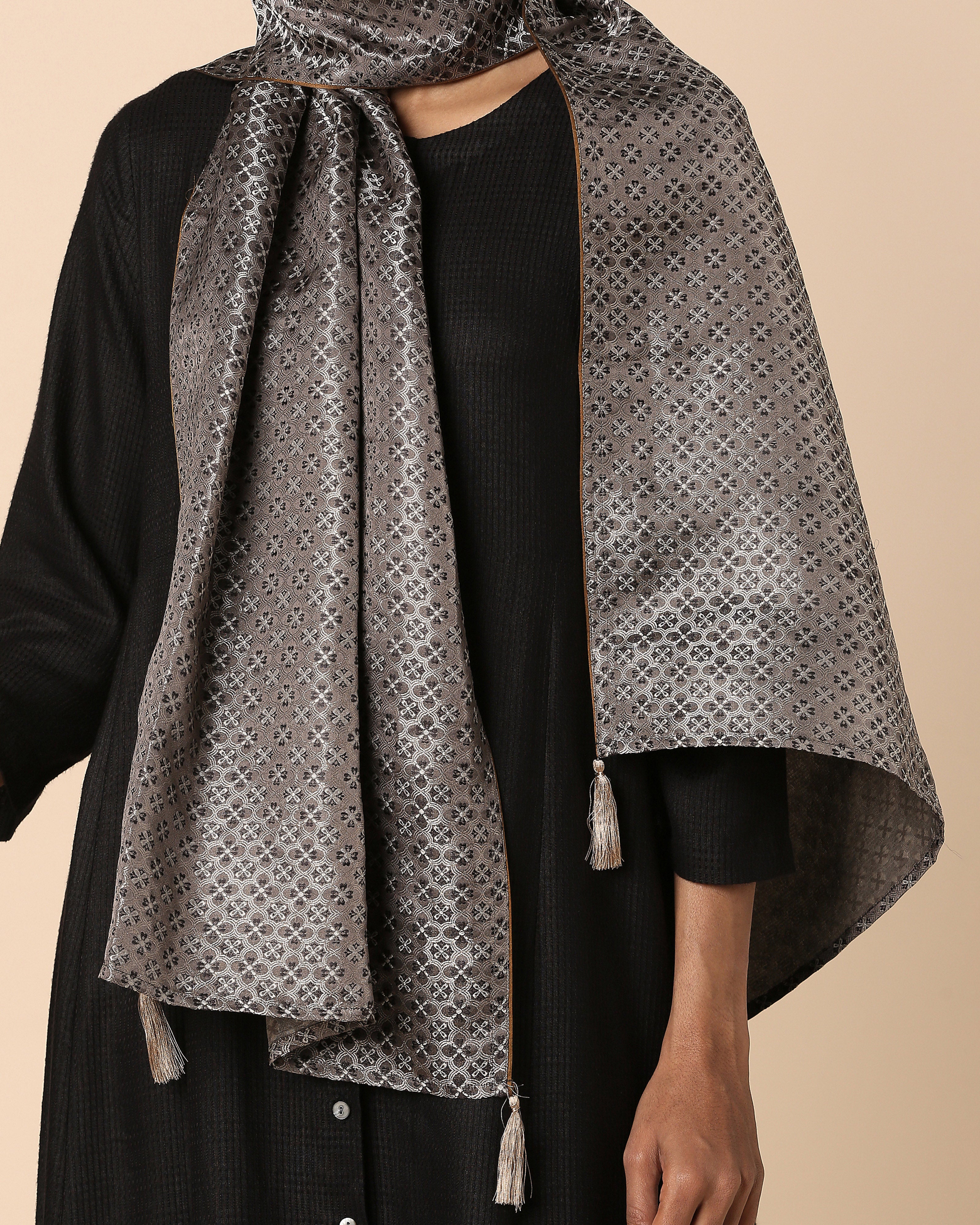 Zafia Banarasi Tanchoi Silk Stole