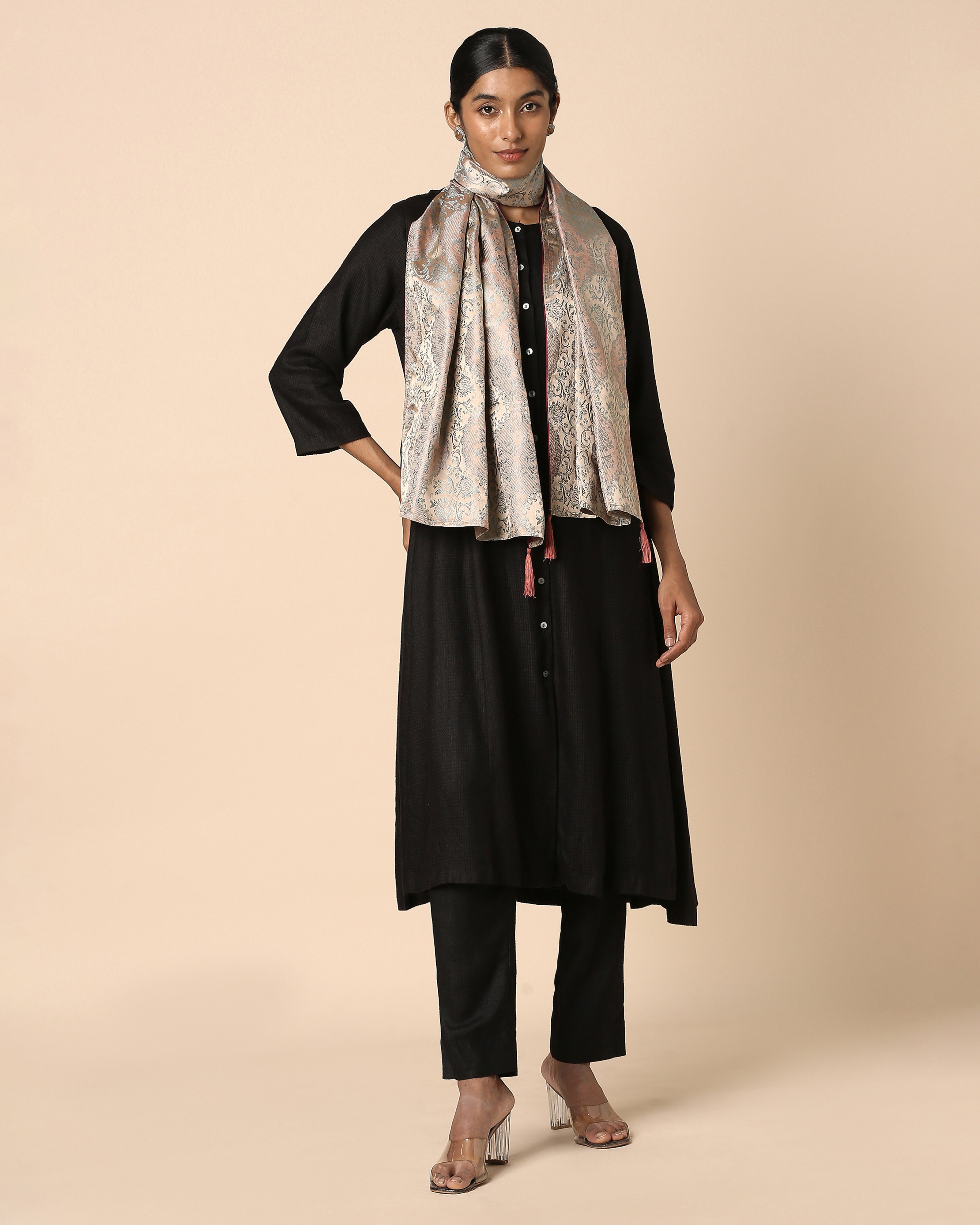 Fana Banarasi Tanchoi Silk Stole