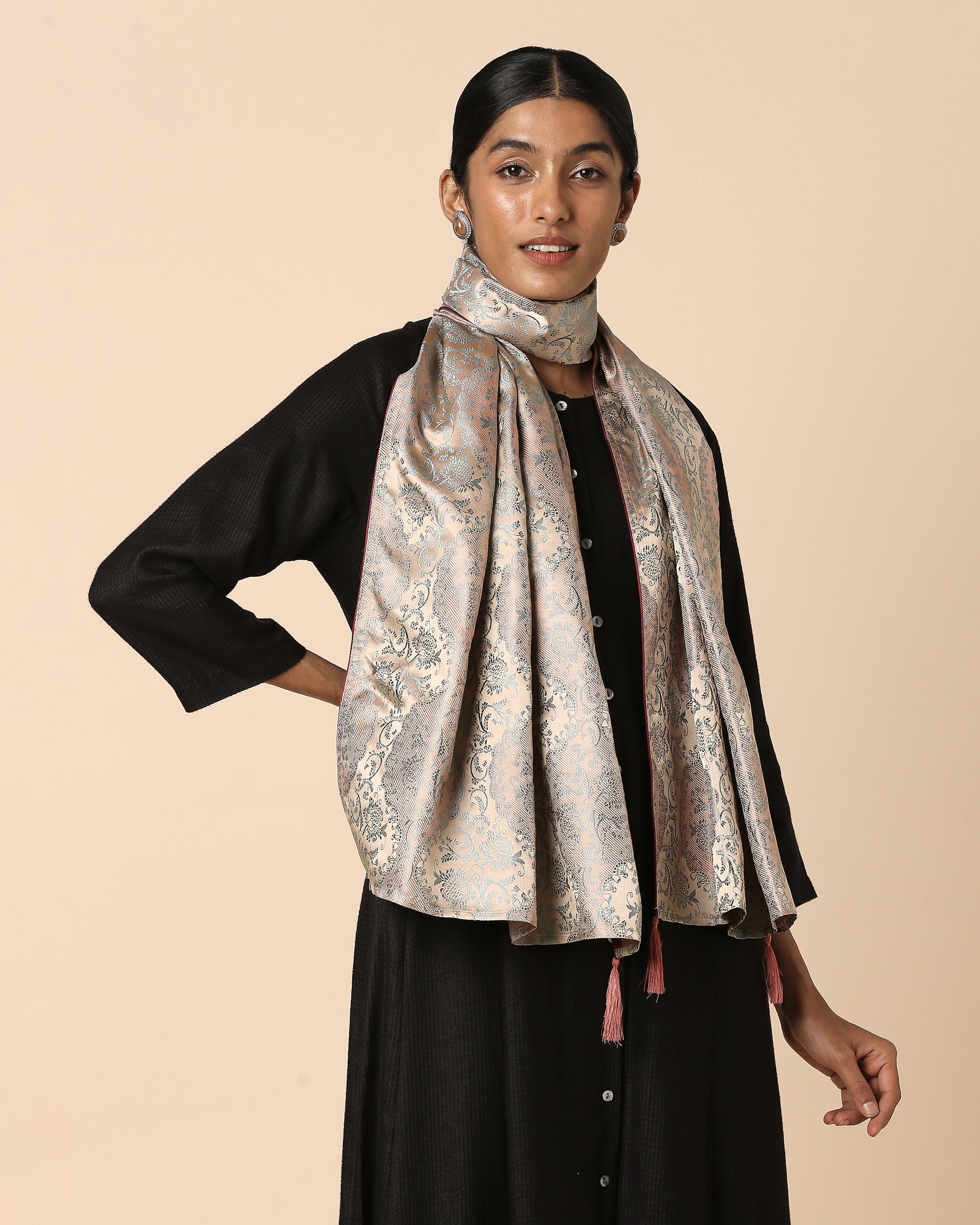 Fana Banarasi Tanchoi Silk Stole