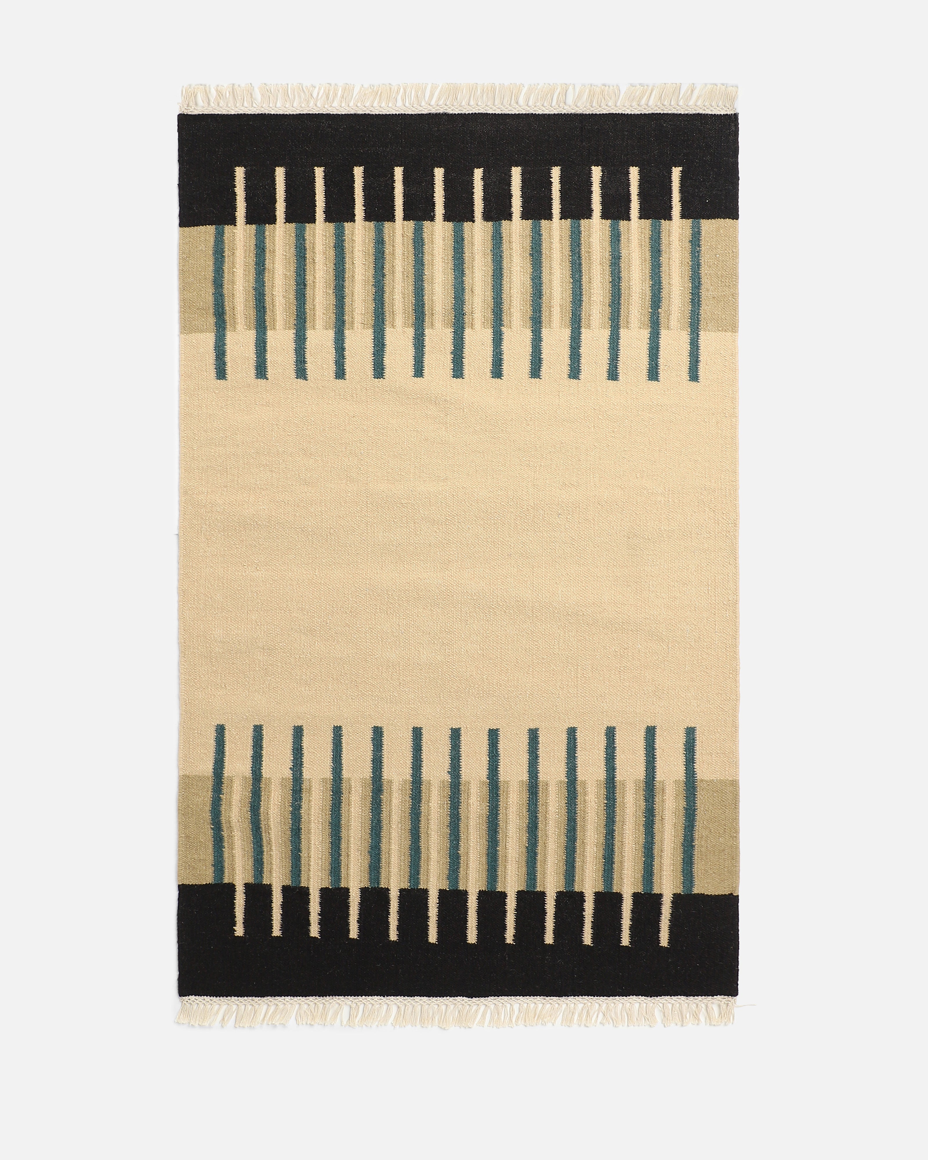 Aahan Bhadohi Panja Cotton Wool Rug