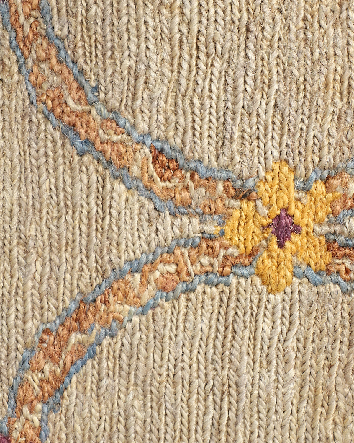Idukki Bhadohi Hand Knotted Cotton Jute Rug