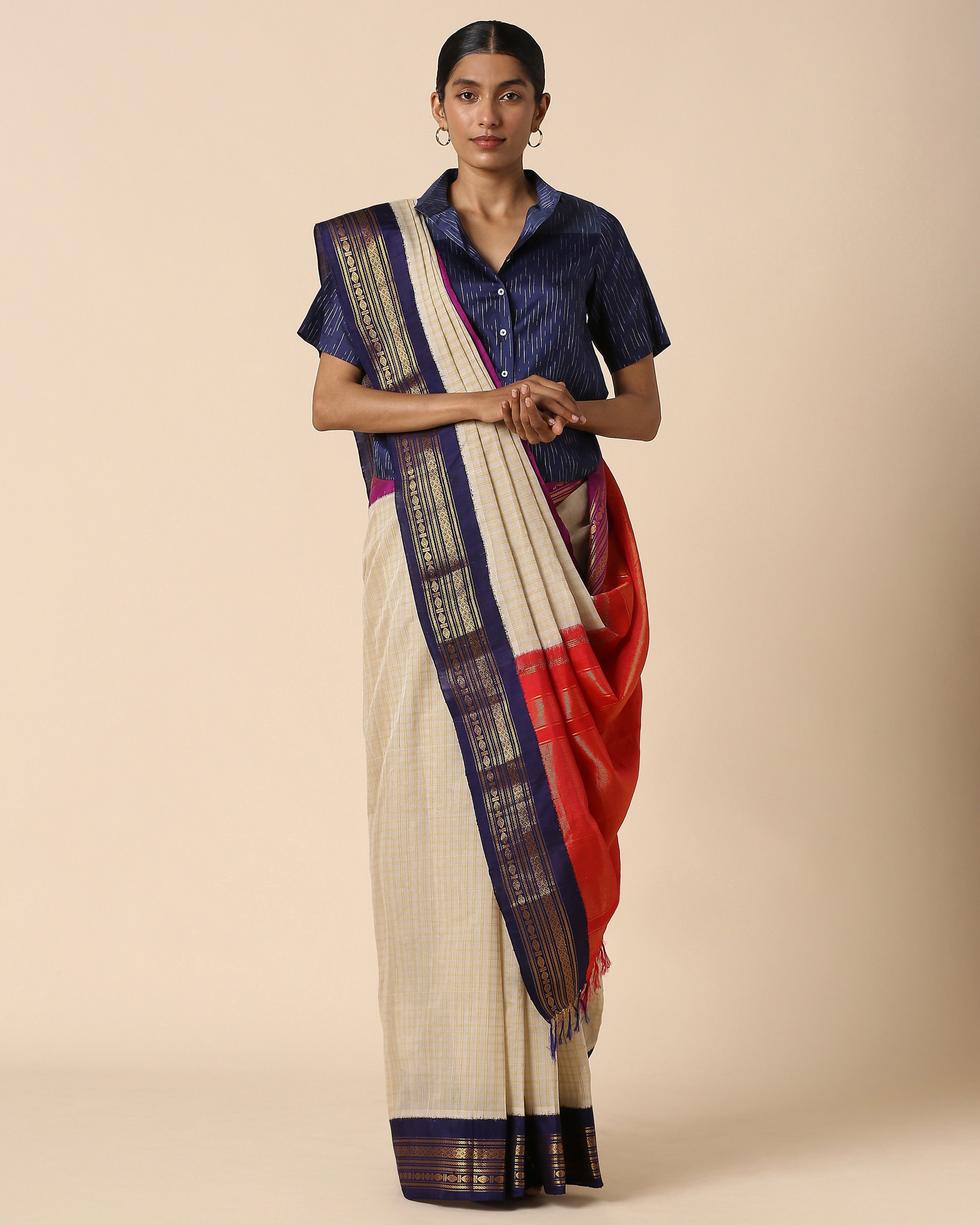 Nikolai Gadwal Kuttu Weave Cotton Silk Saree