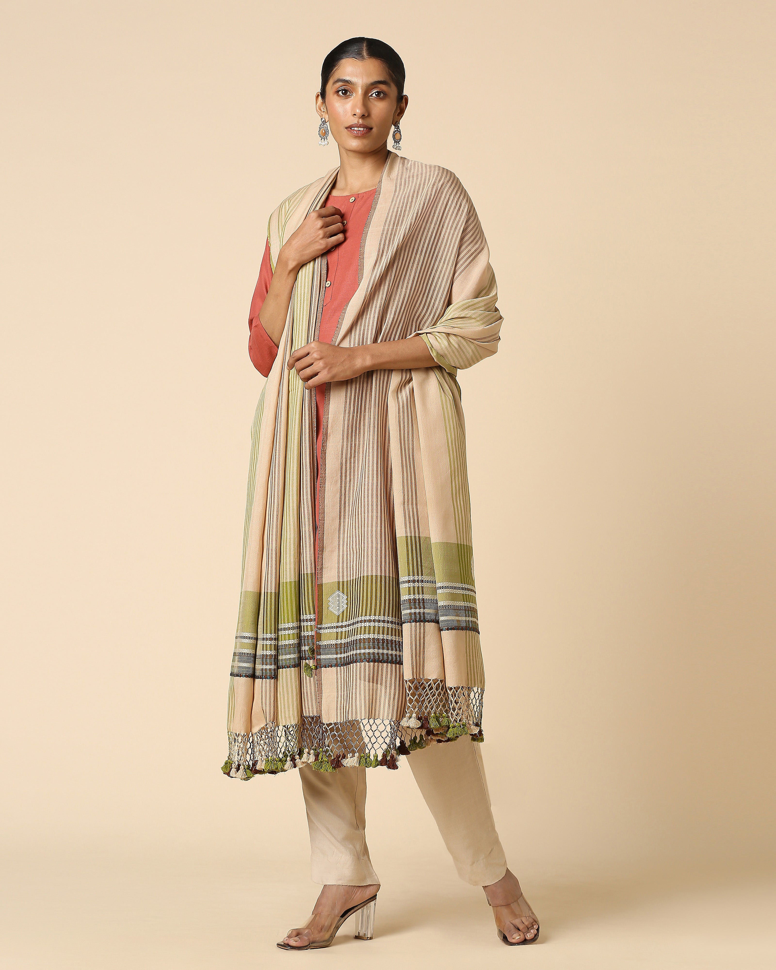 Nartan Bhujodi Extra Weft Cotton Dupatta