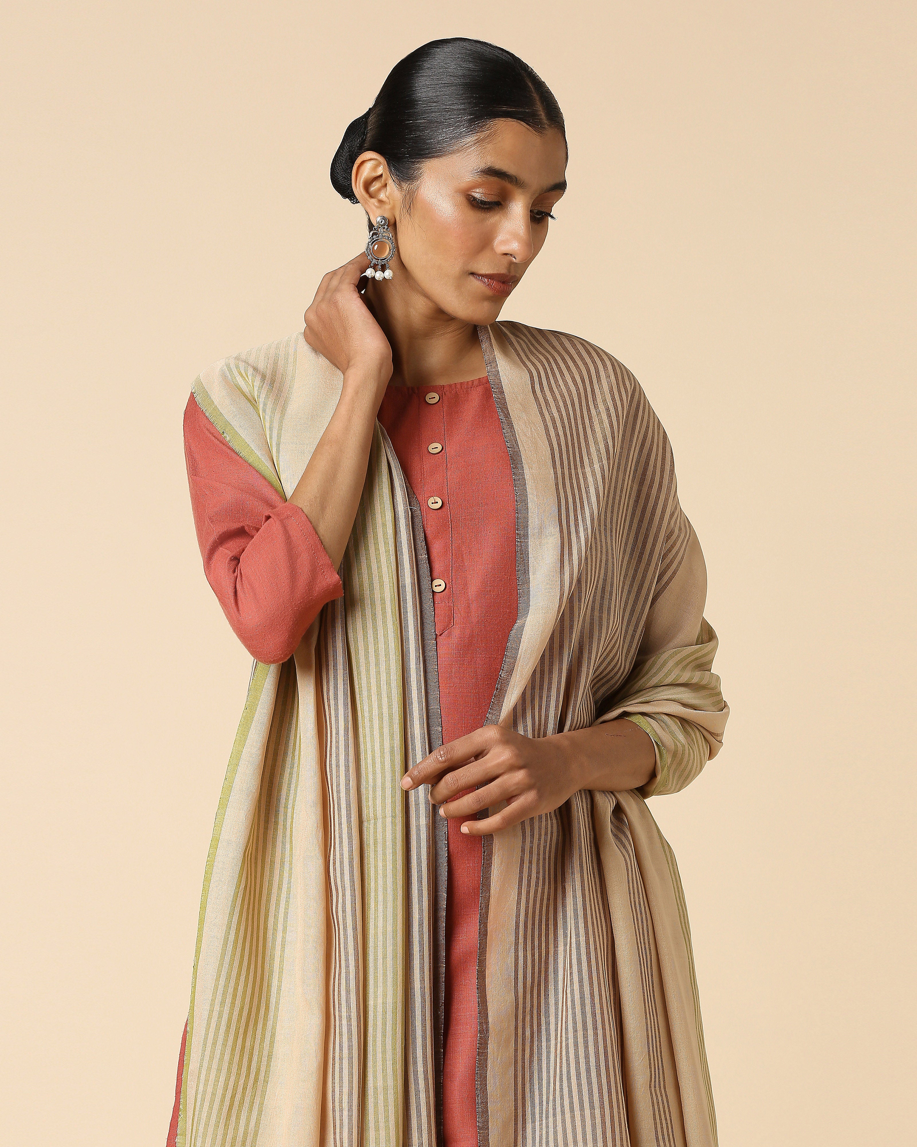 Nartan Bhujodi Extra Weft Cotton Dupatta