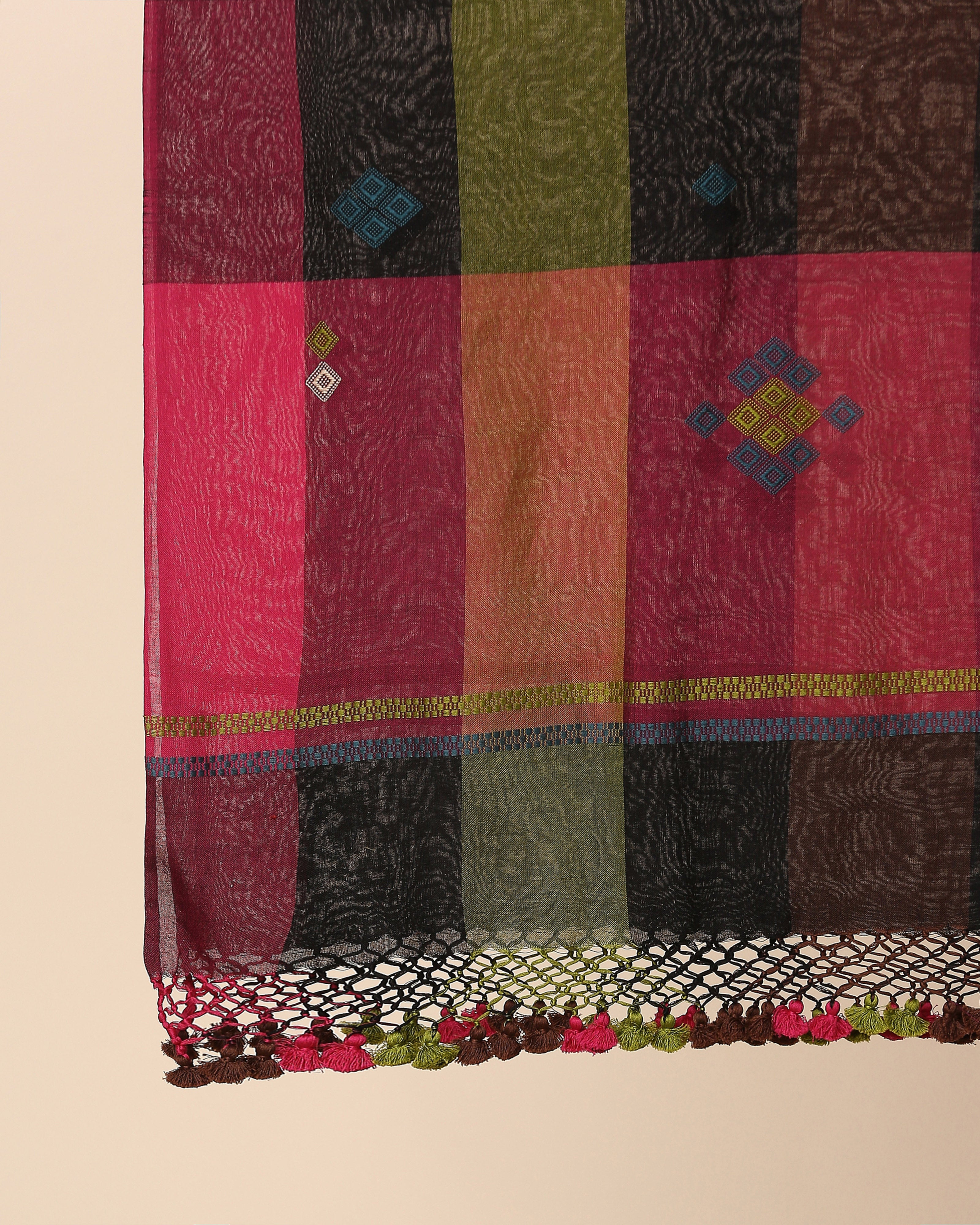 Ruhar Bhujodi Extra Weft Cotton Dupatta