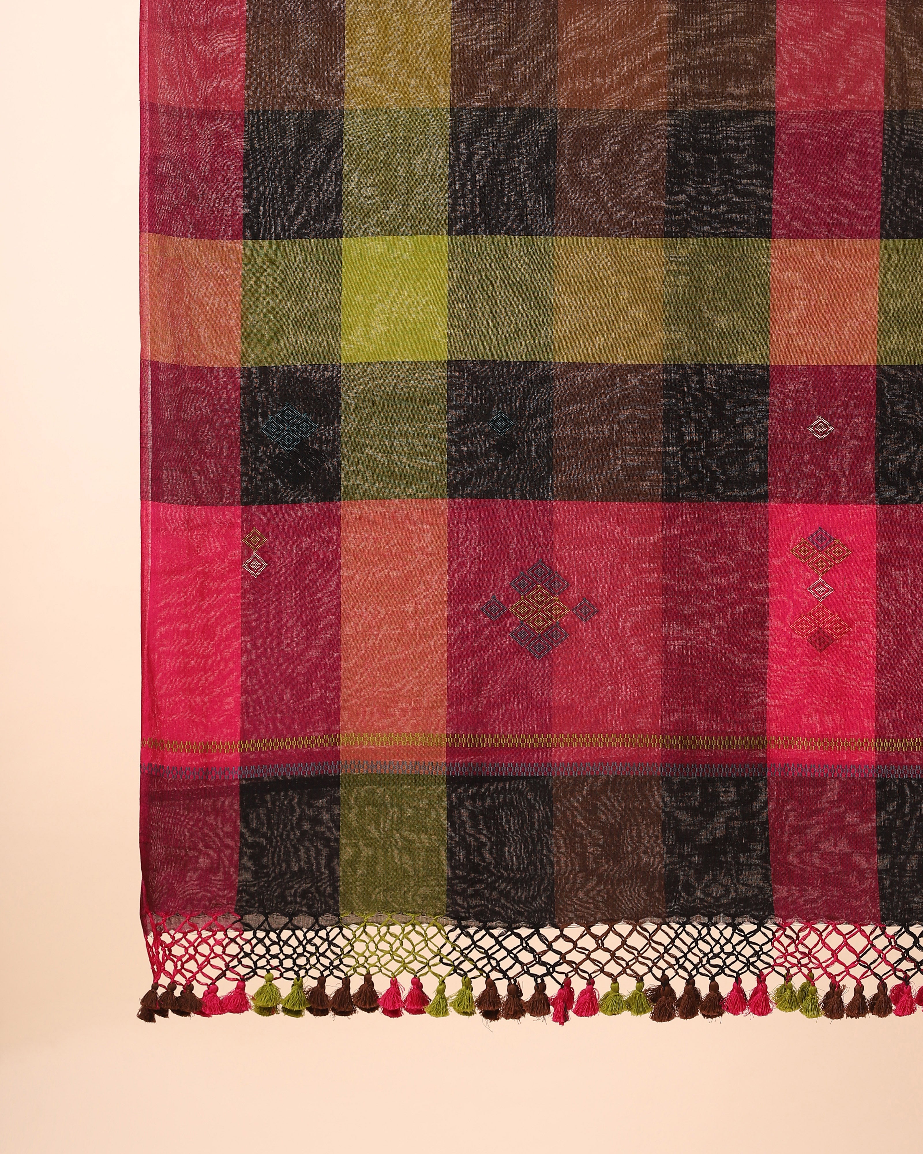Ruhar Bhujodi Extra Weft Cotton Dupatta