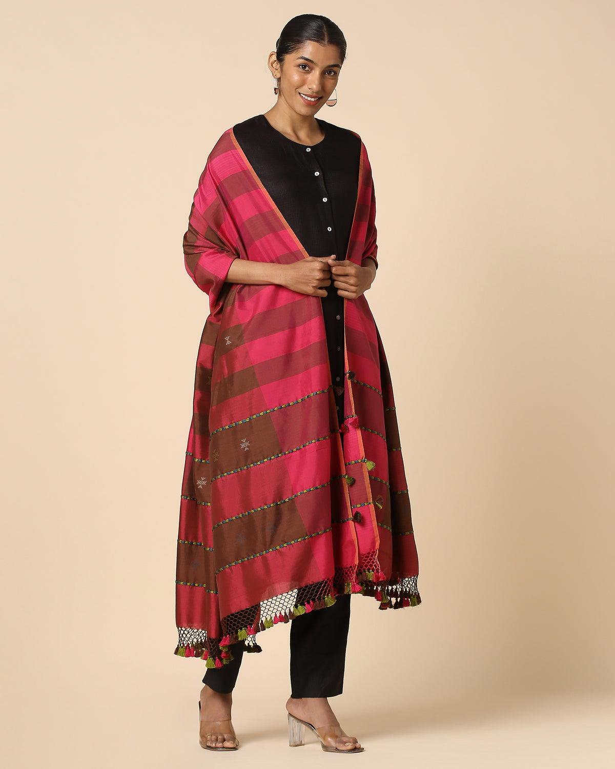 Chara Bhujodi Extra Weft Cotton Silk Dupatta