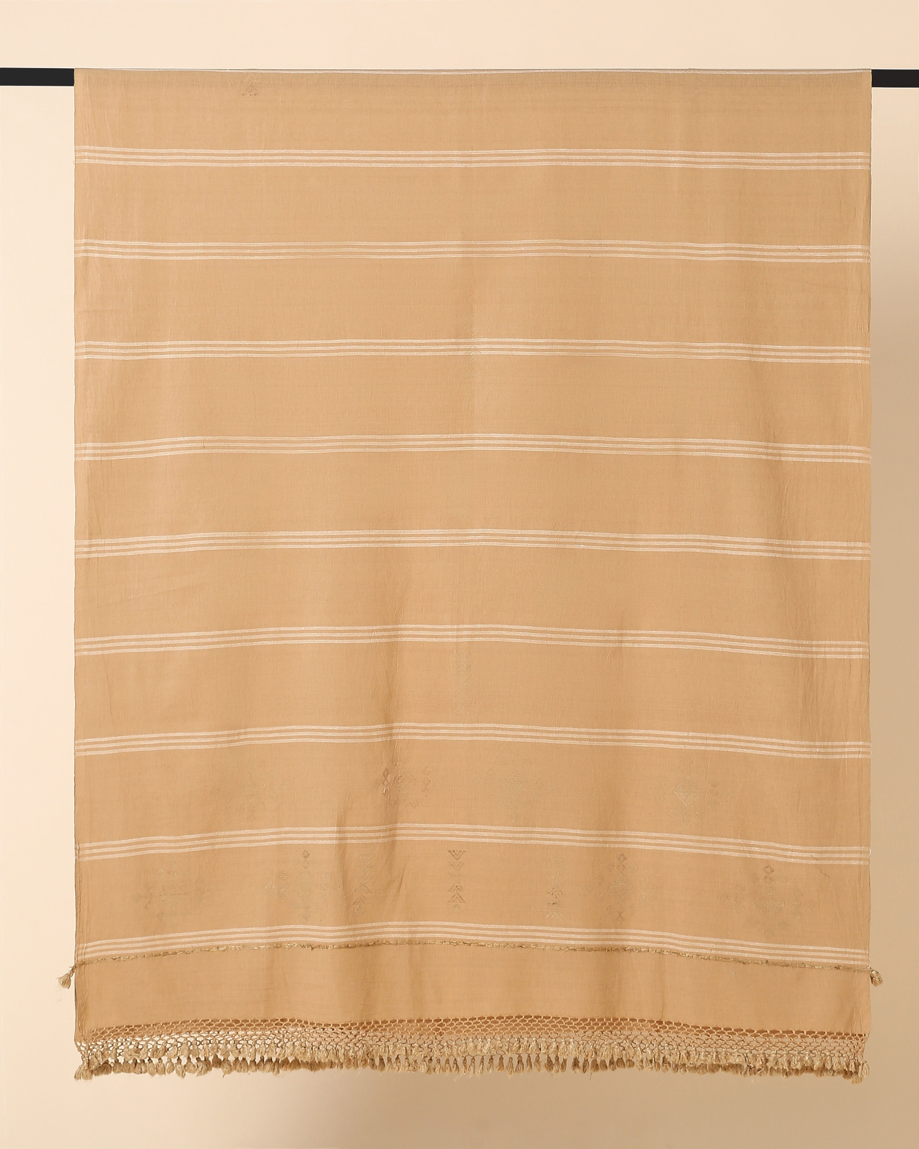 Dhivyathi Bhujodi Extra Weft Brown Cotton Dupatta