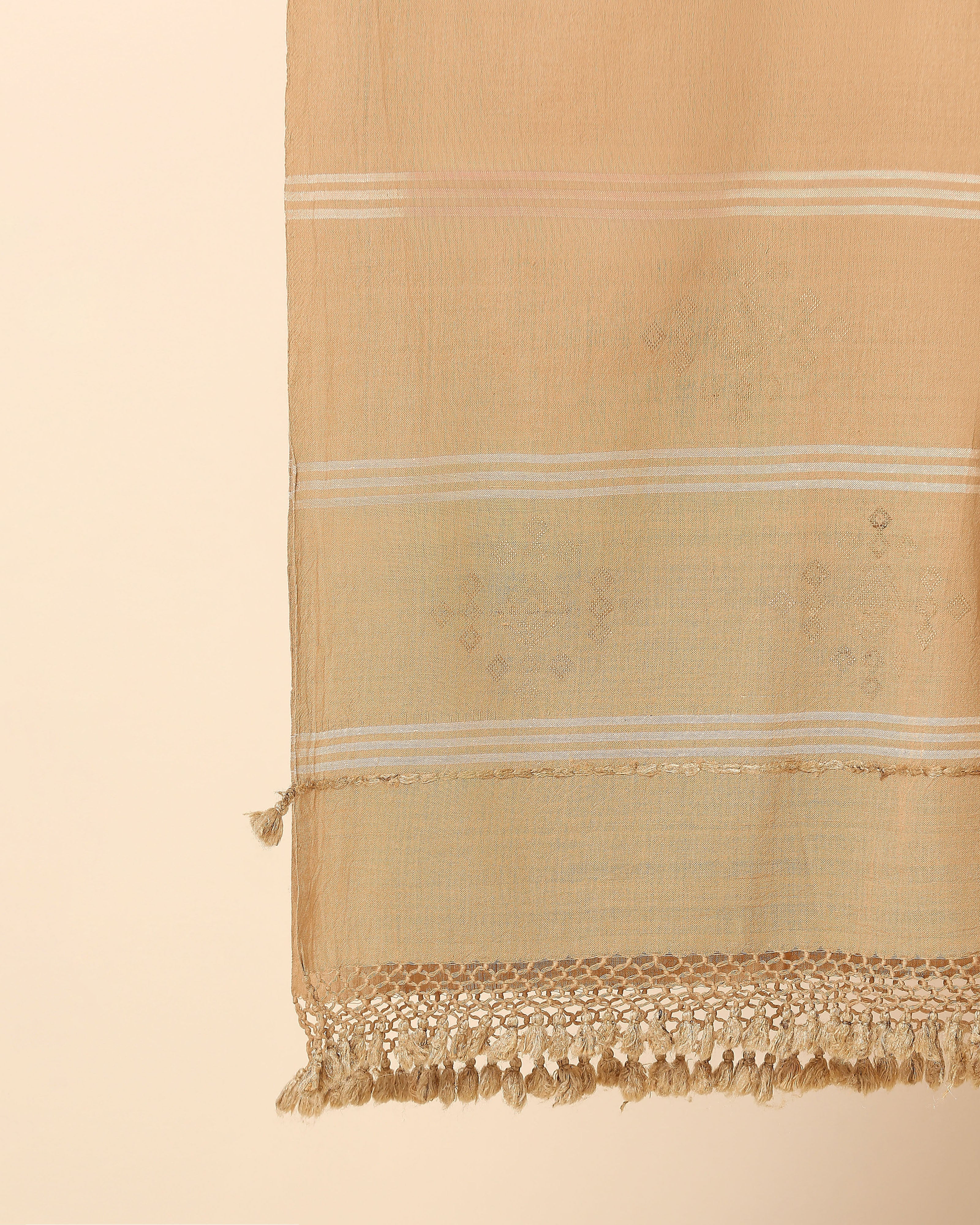 Dhivyathi Bhujodi Extra Weft Brown Cotton Dupatta