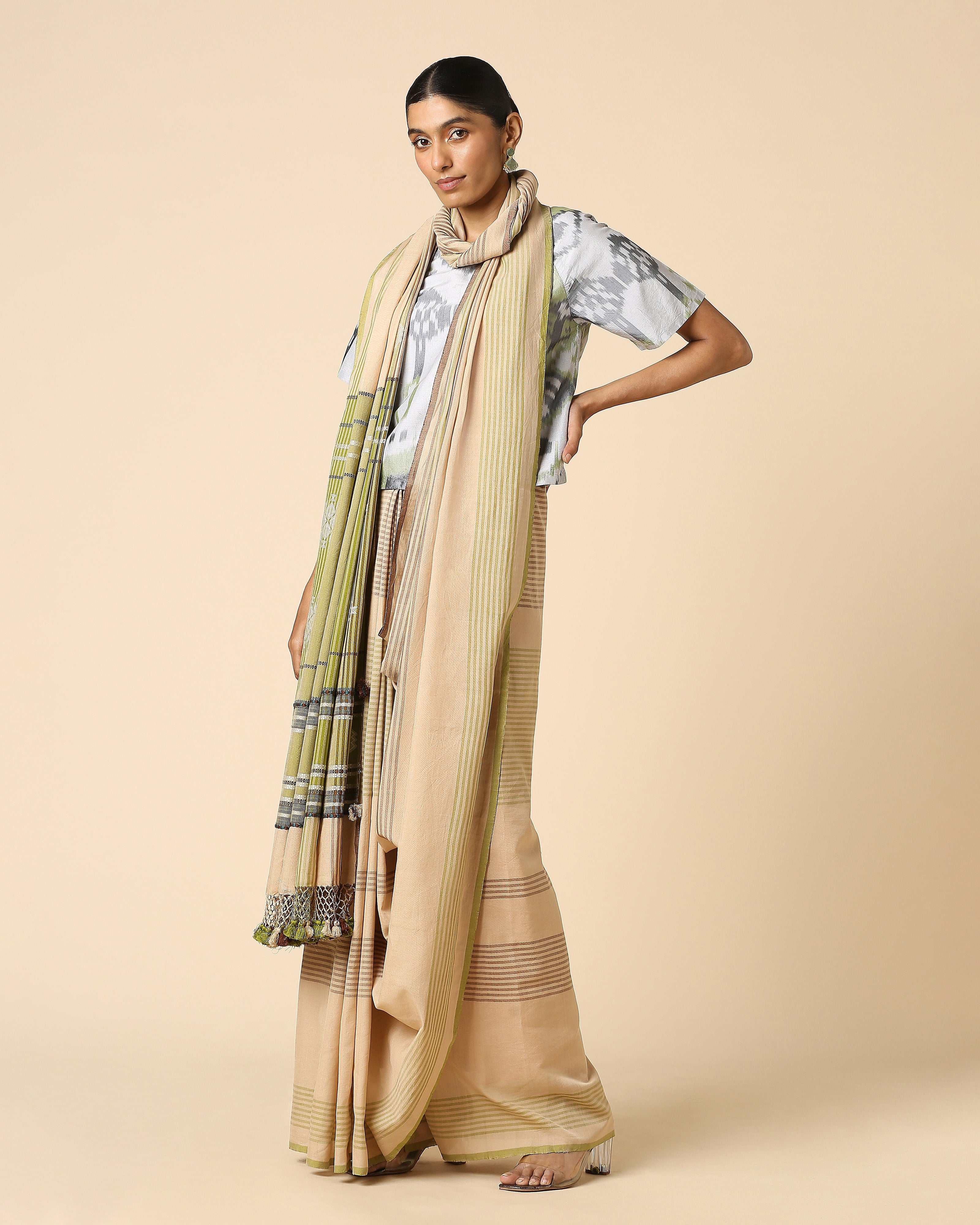 Nartan Bhujodi Extra Weft Cotton Saree