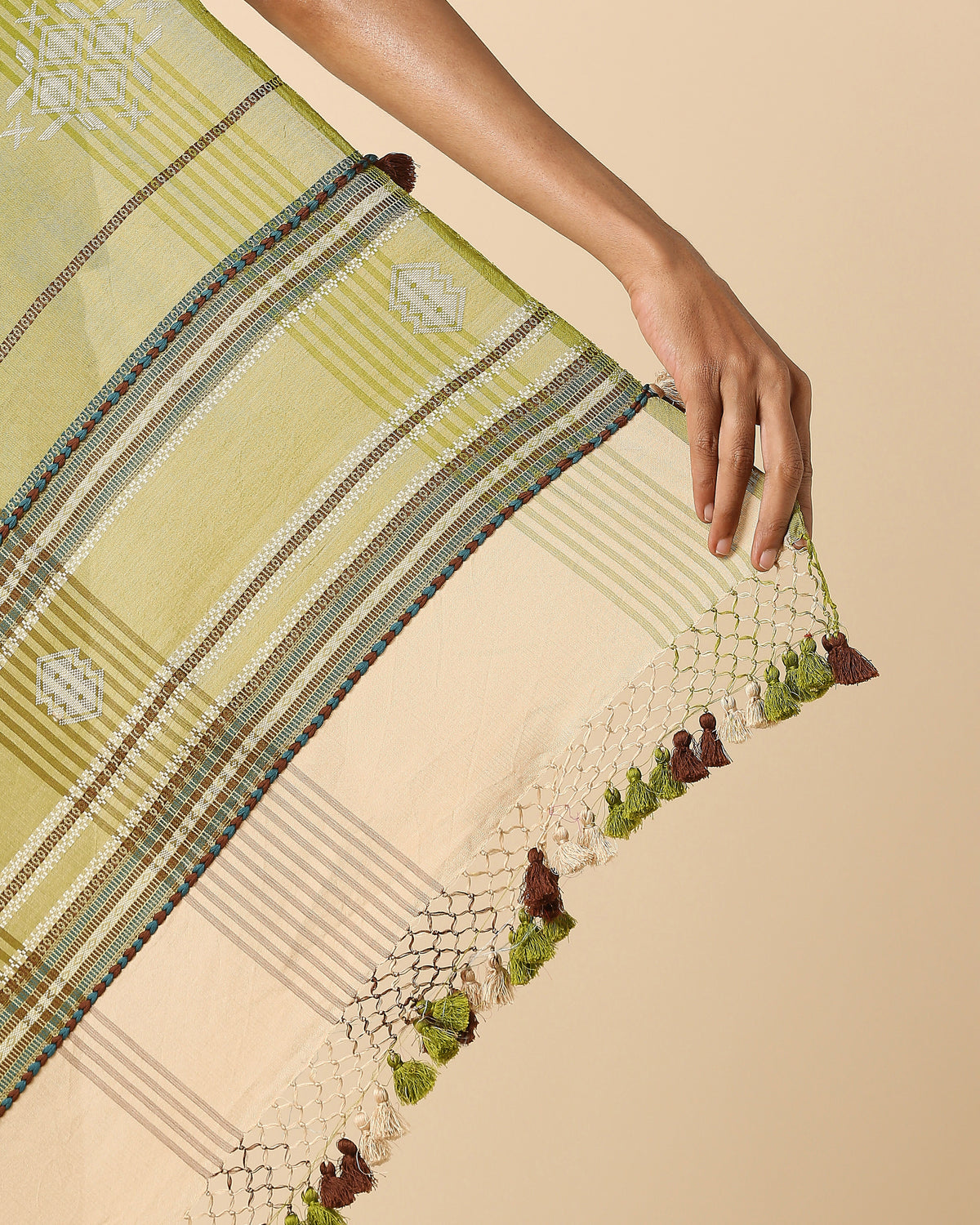 Nartan Bhujodi Extra Weft Cotton Saree