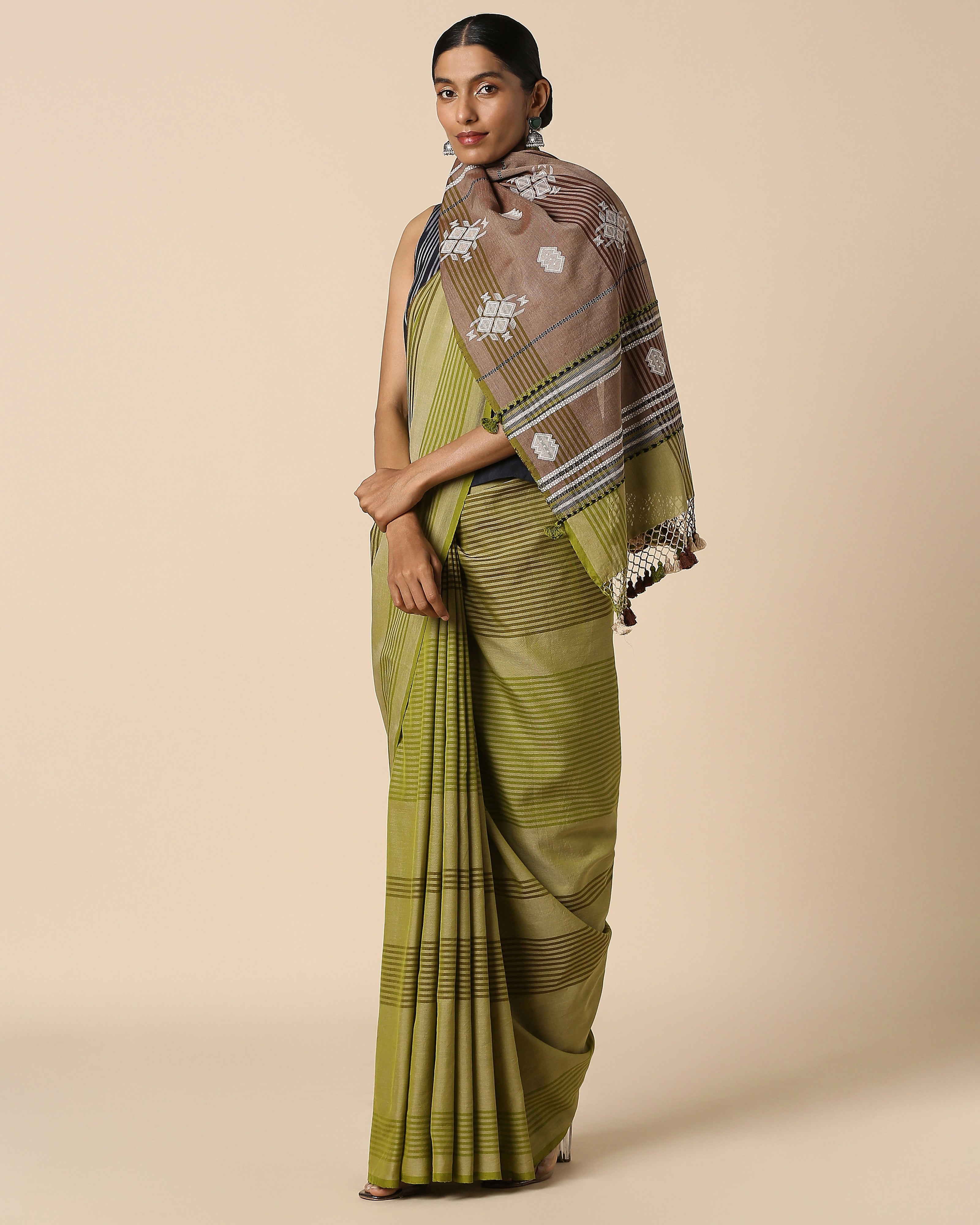 Nartan Bhujodi Extra Weft Cotton Saree