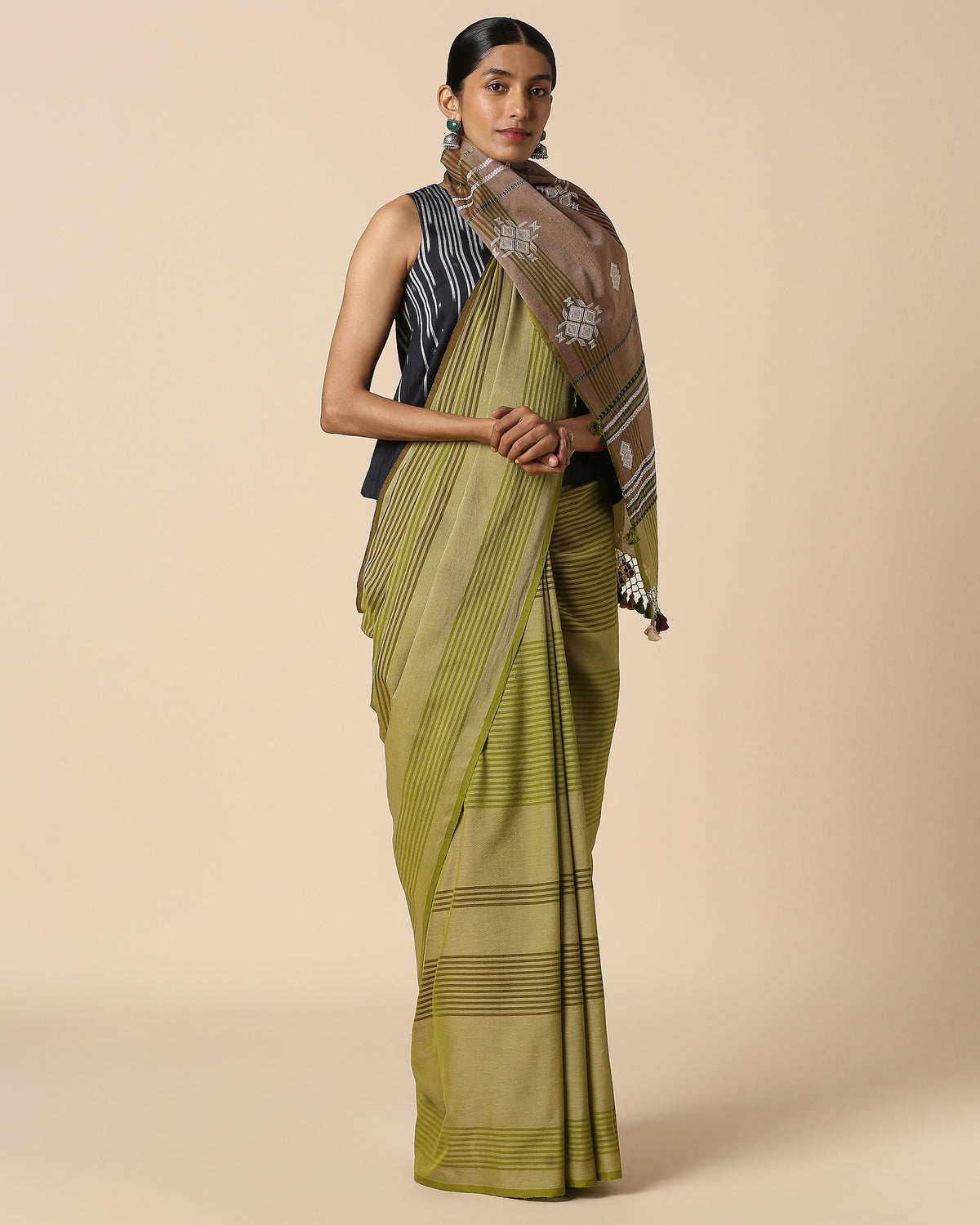 Nartan Bhujodi Extra Weft Cotton Saree